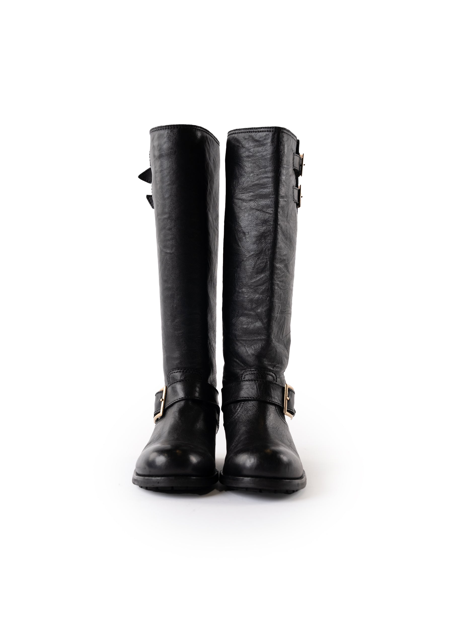 Jimmy Choo Lambskin Biker Boots