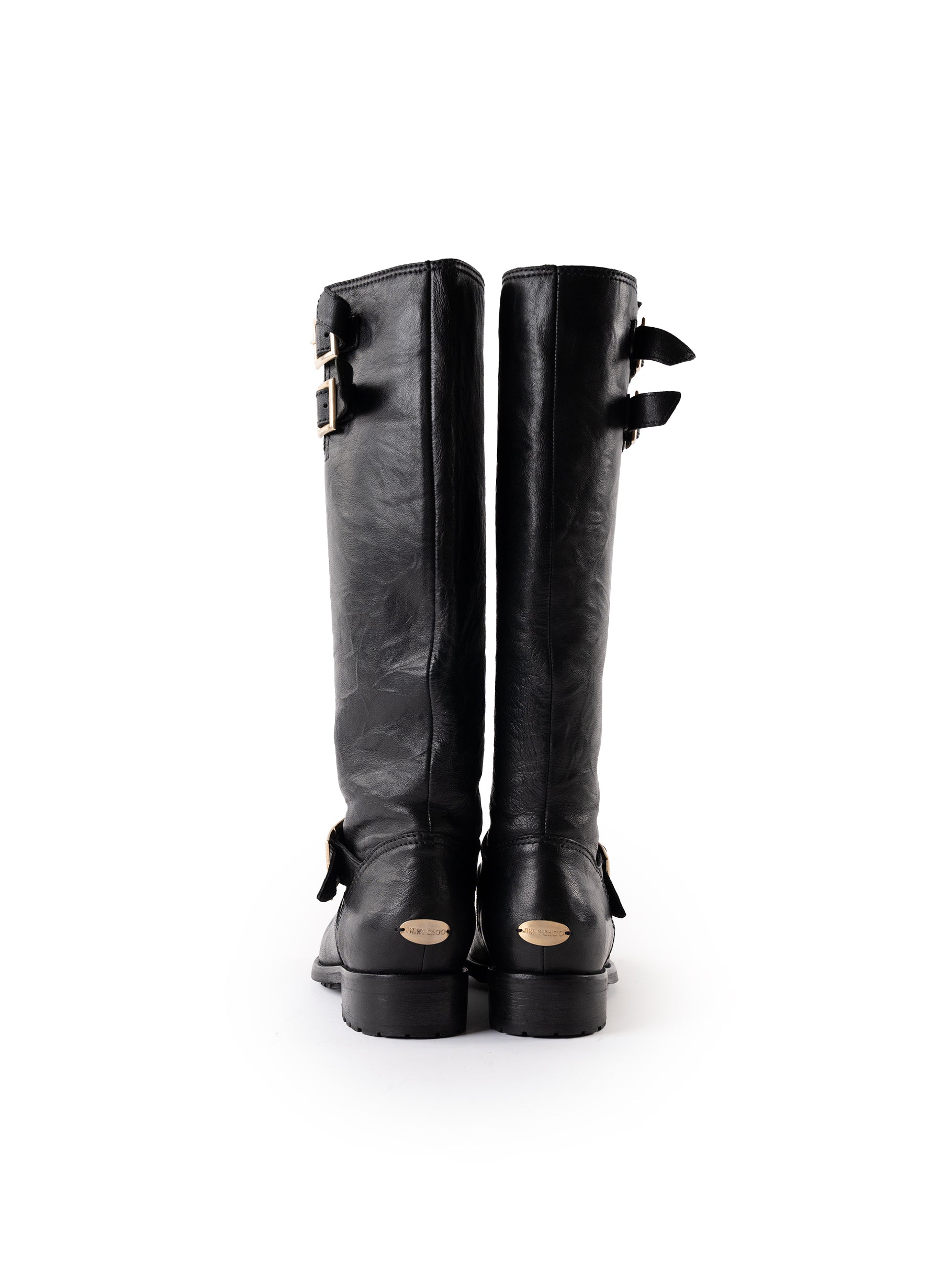 Jimmy Choo Lambskin Biker Boots