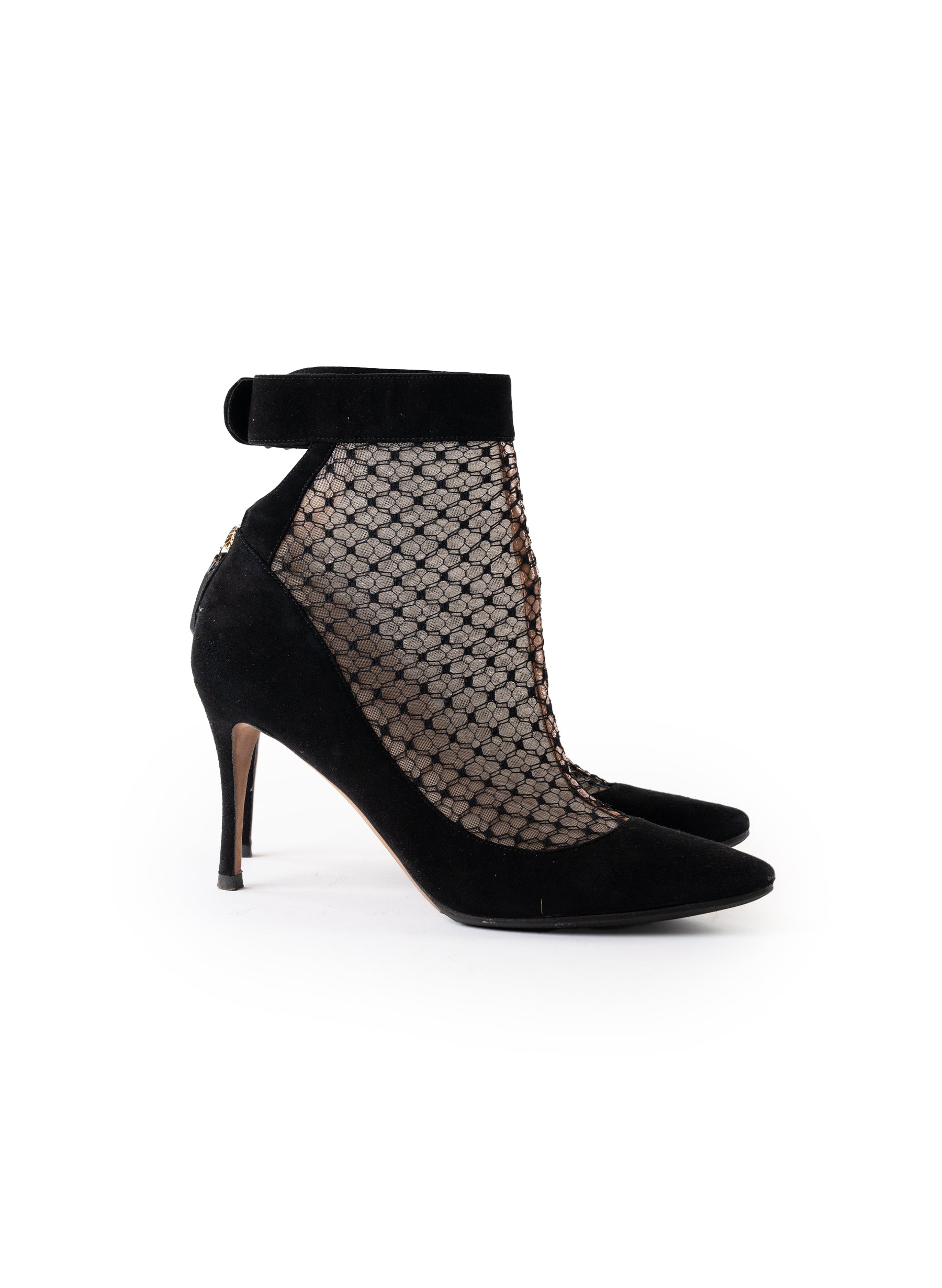 Valentino Suede & Mesh Ankle Boots