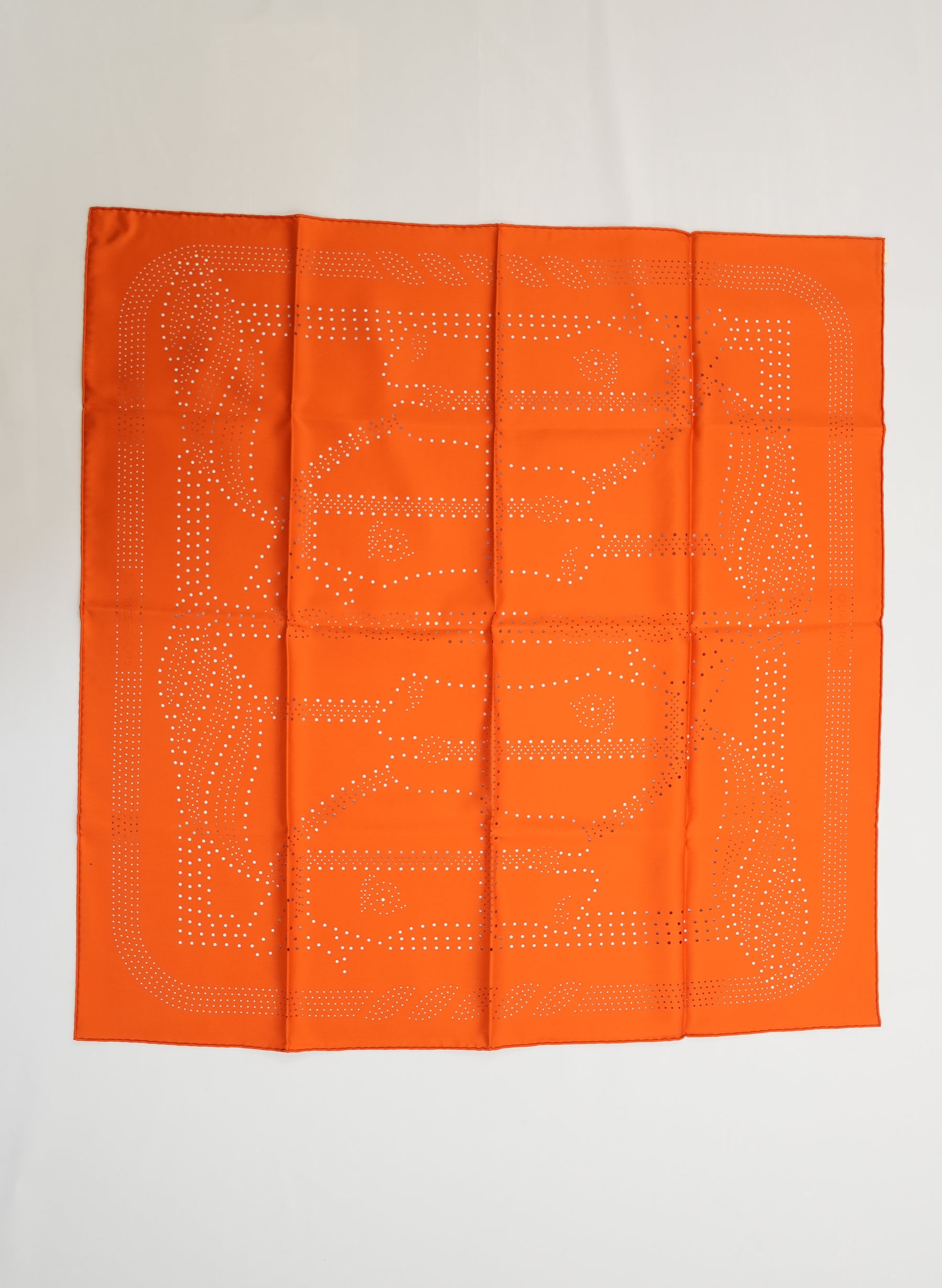 Hermes Orange Silk Scarf