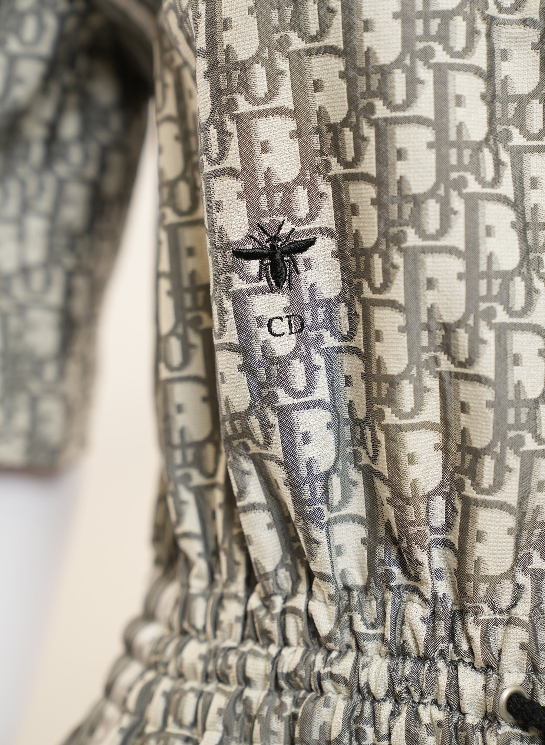 Dior Hooded Oblique Jacquard Pattern Mini Dress