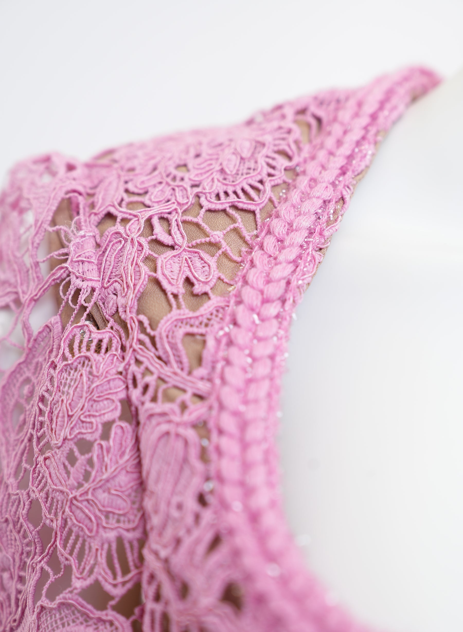 Self Portrait Guipure Lace Dress With Belted Waist