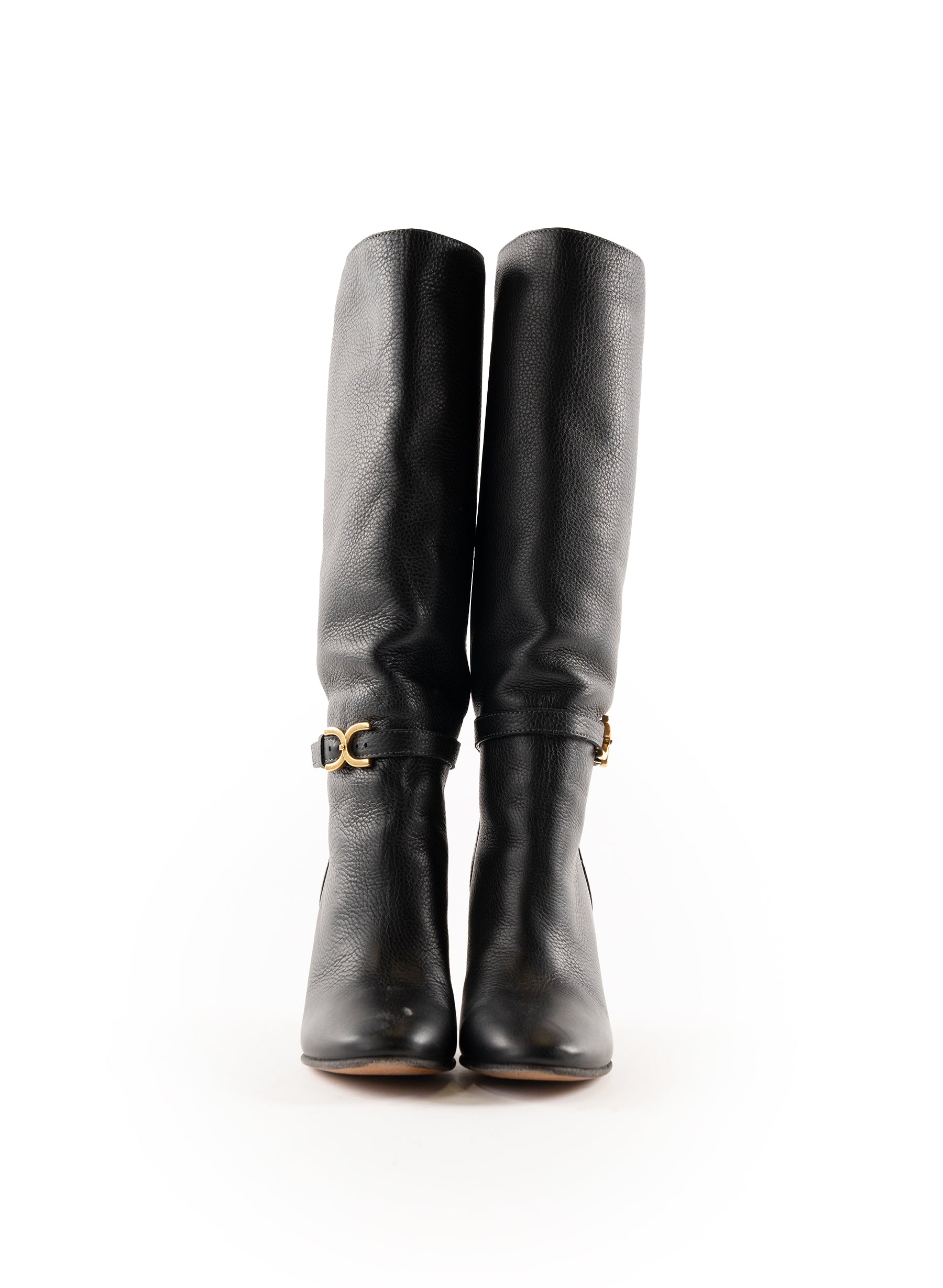 Chloe Marcie-Buckle Calfskin Boots