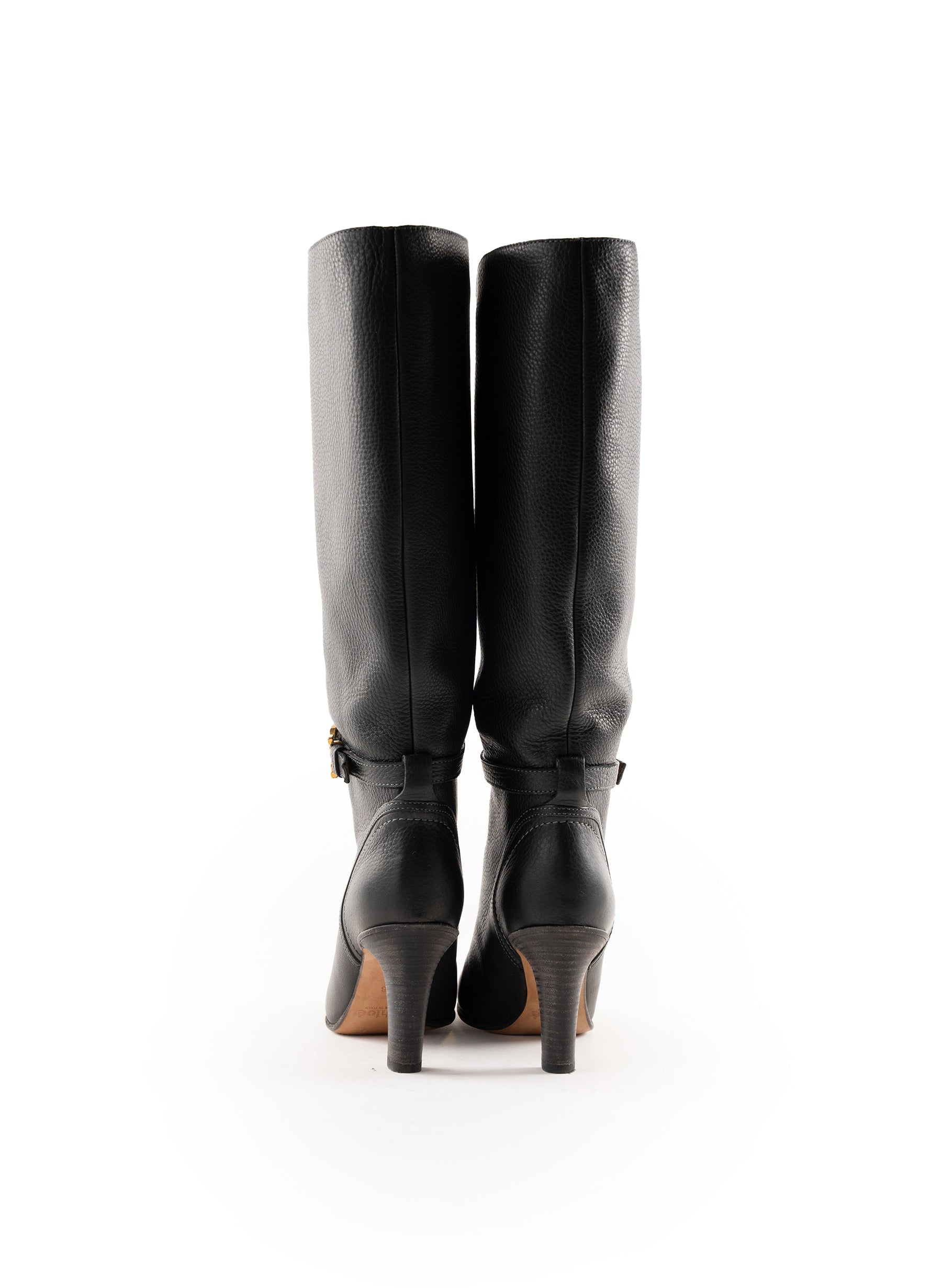 Chloe Marcie-Buckle Calfskin Boots