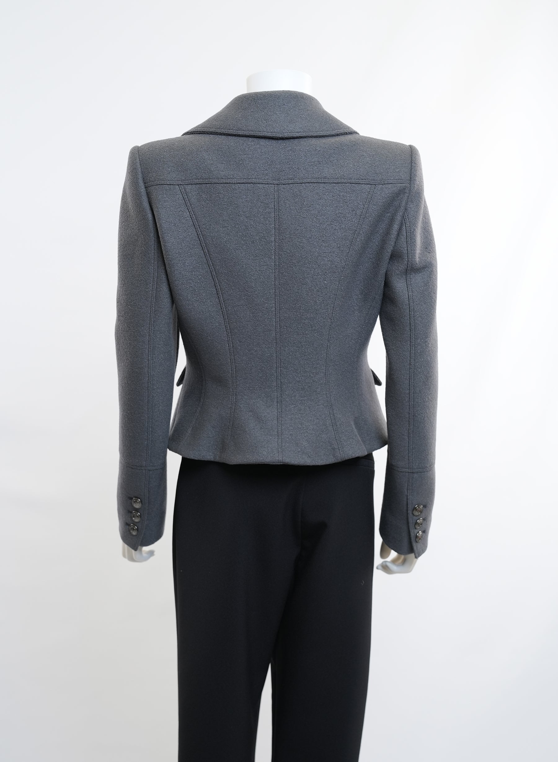 Burberrry Grey Wool Blazer Jacket