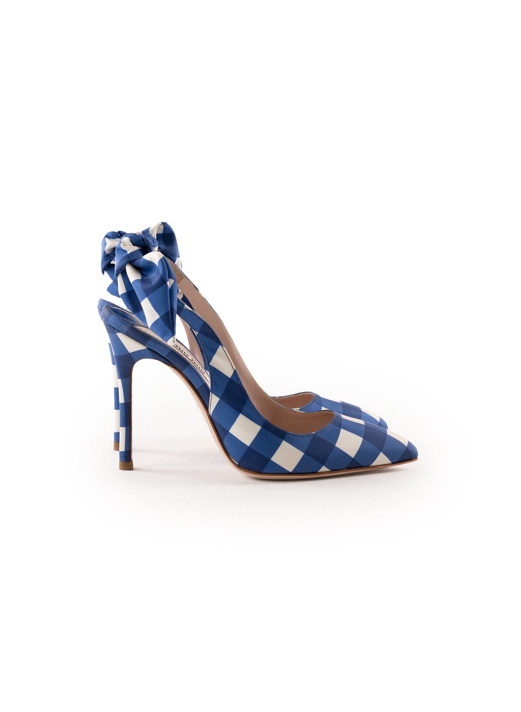 Miu Miu Gingham Slingback Pumps