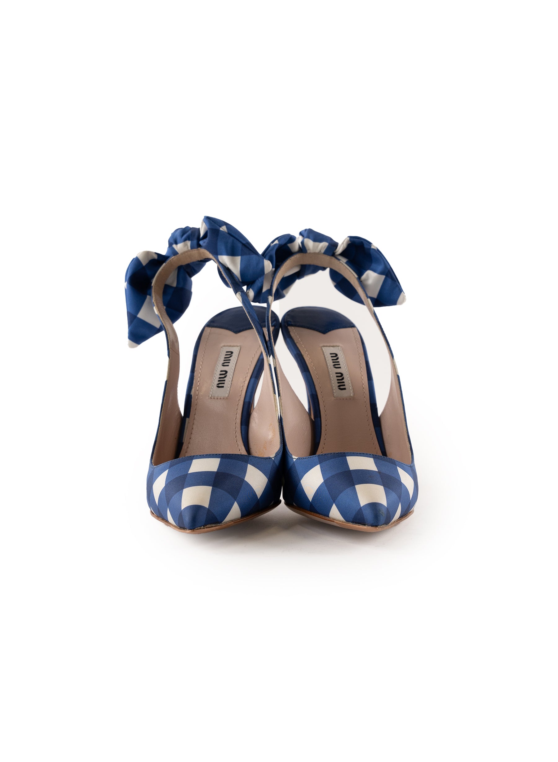 Miu Miu Gingham Slingback Pumps