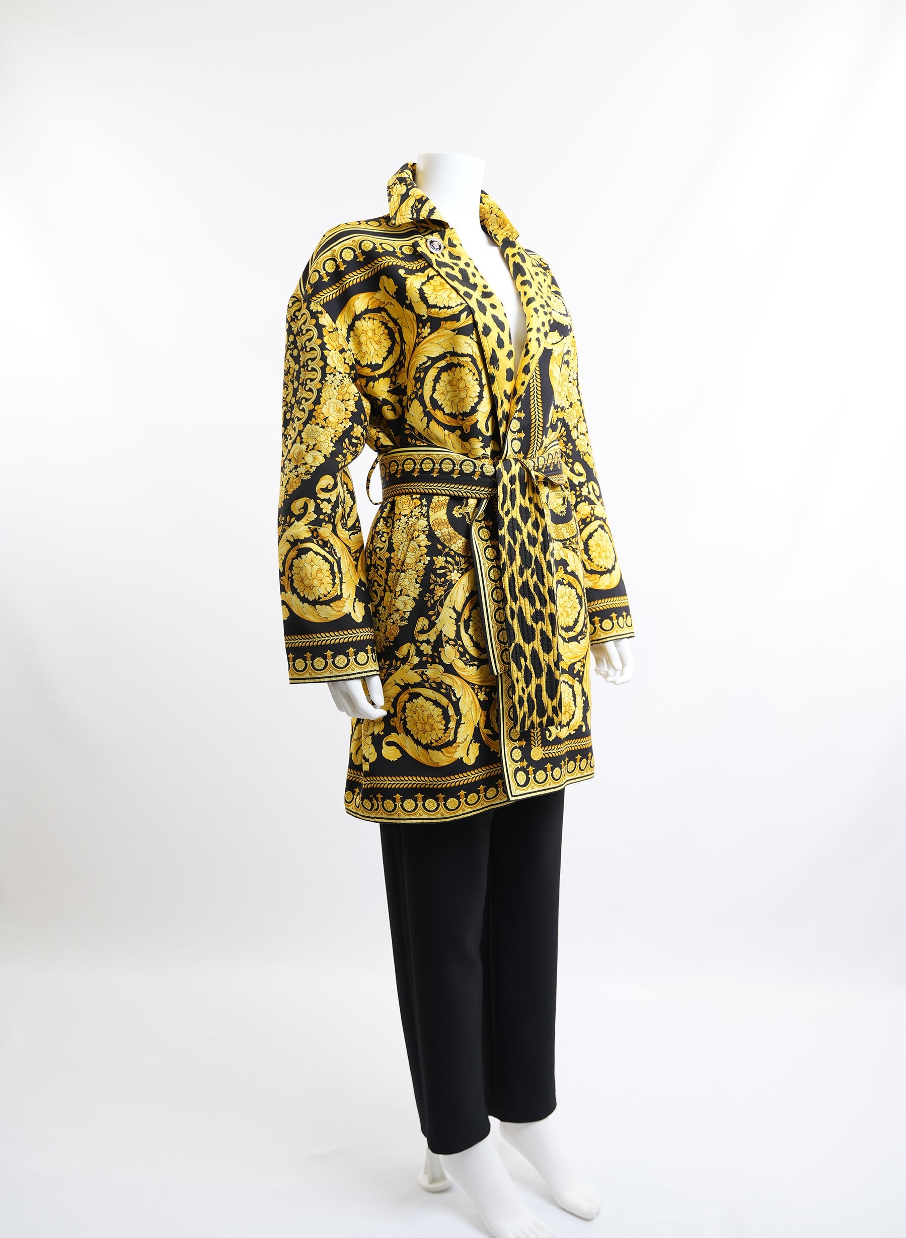 Versace Barocco Print Reversible Coat