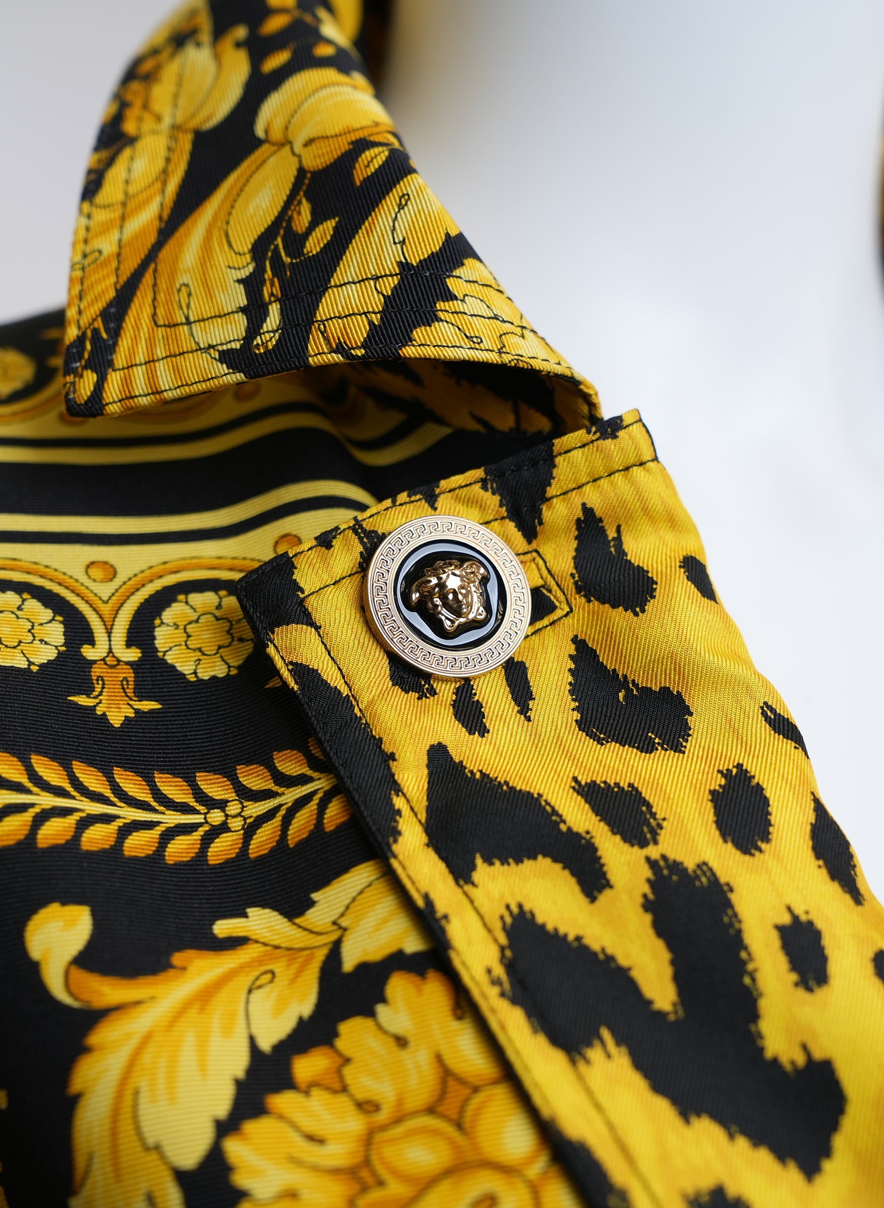 Versace Barocco Print Reversible Coat
