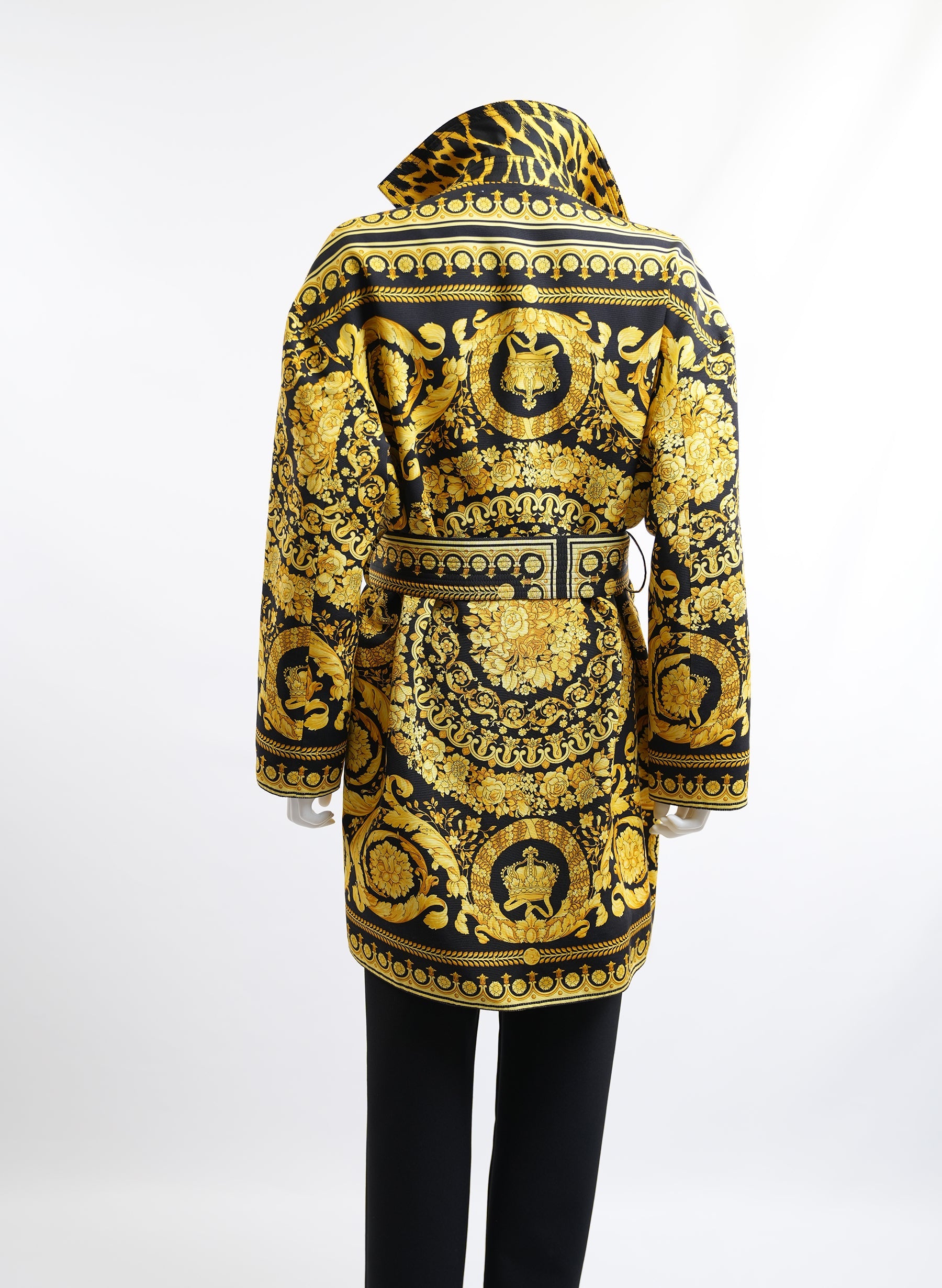 Versace Barocco Print Reversible Coat