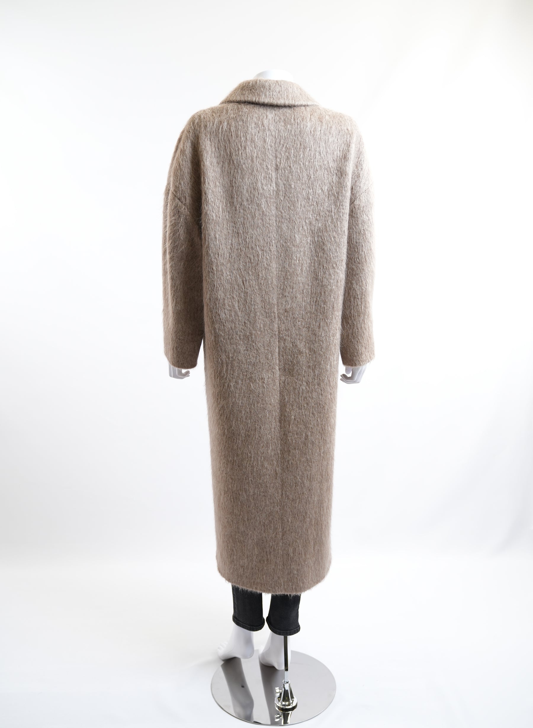 Brunello Cucinelli Beige Alpaca Fuzzy Coat