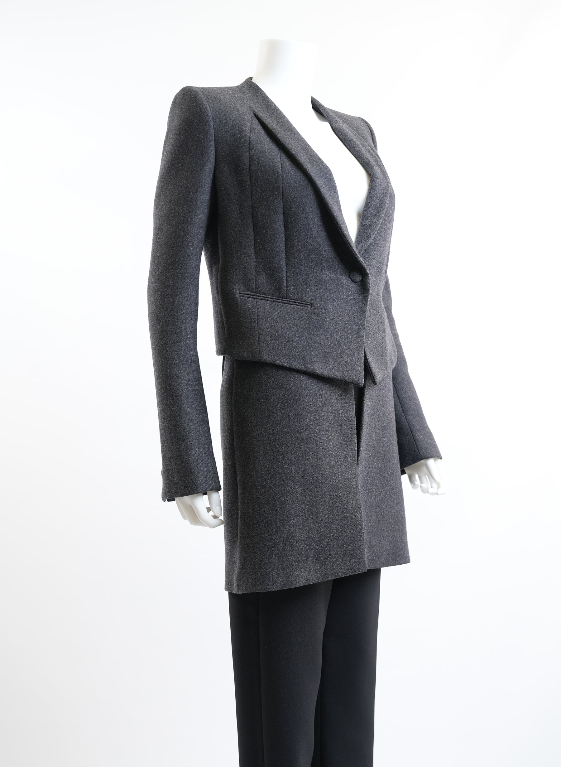 Givenchy Dark Grey Wool Coat