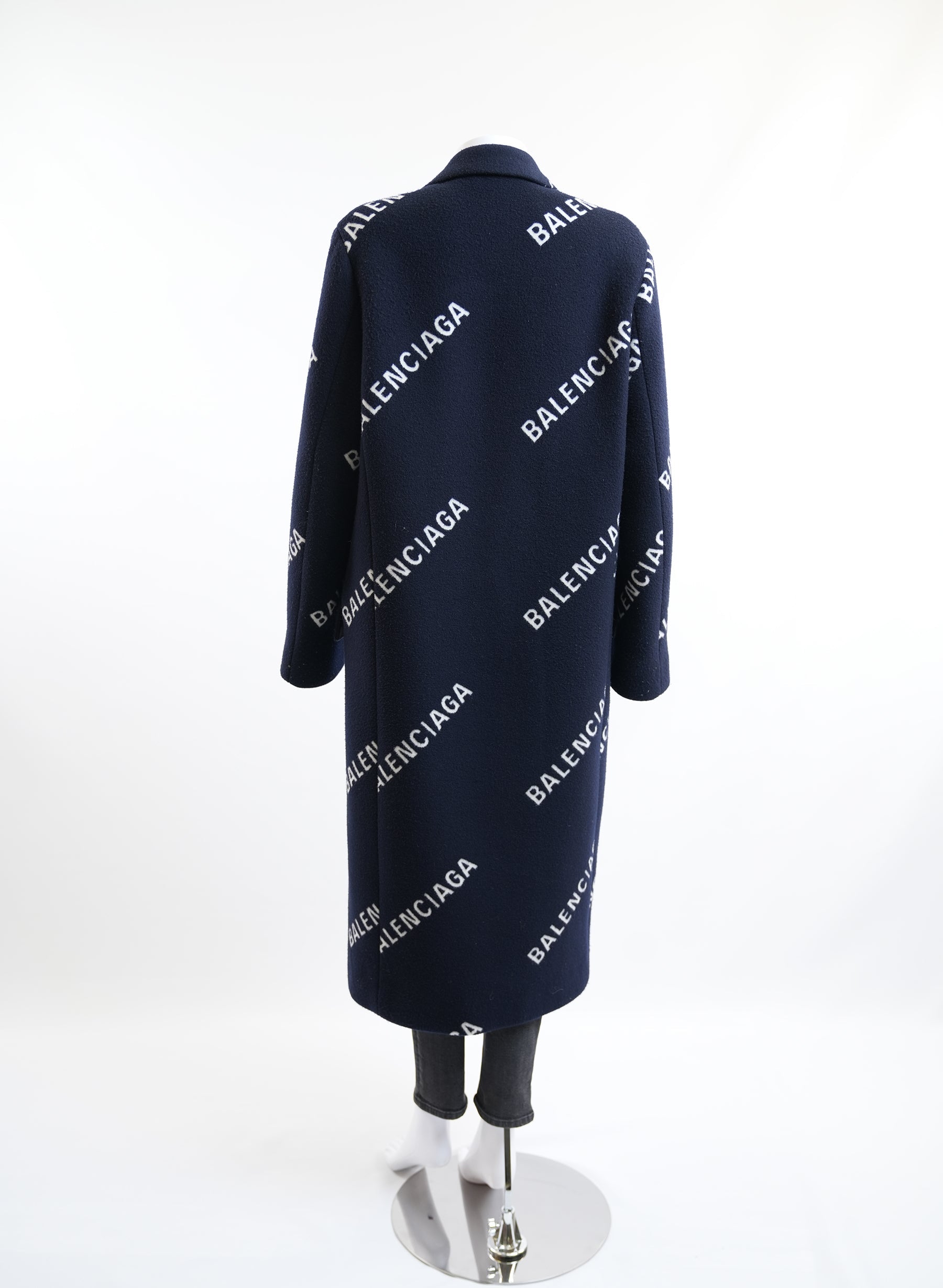 Balenciaga Logo Print Coat