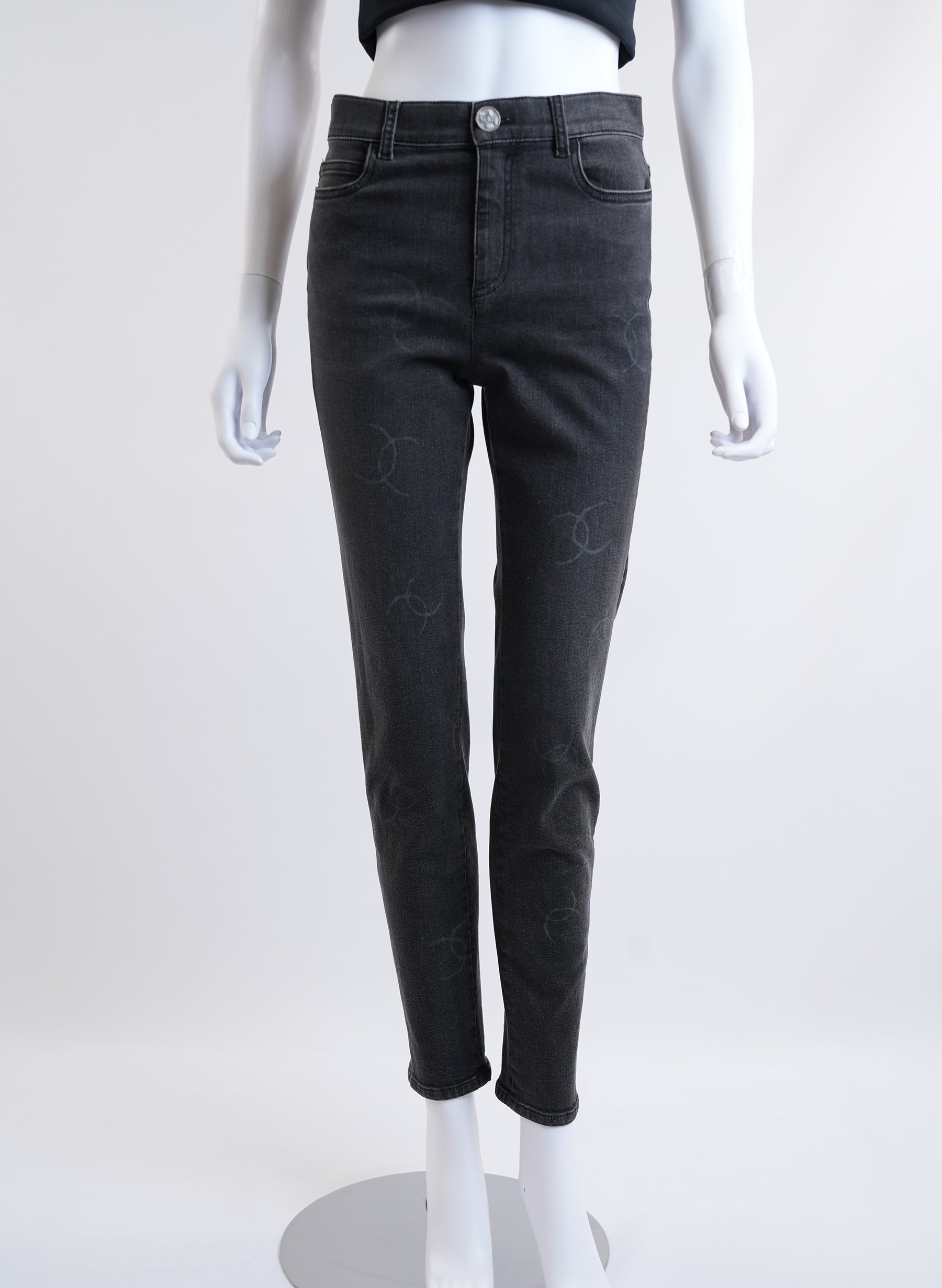 Chanel Straight Black Jeans