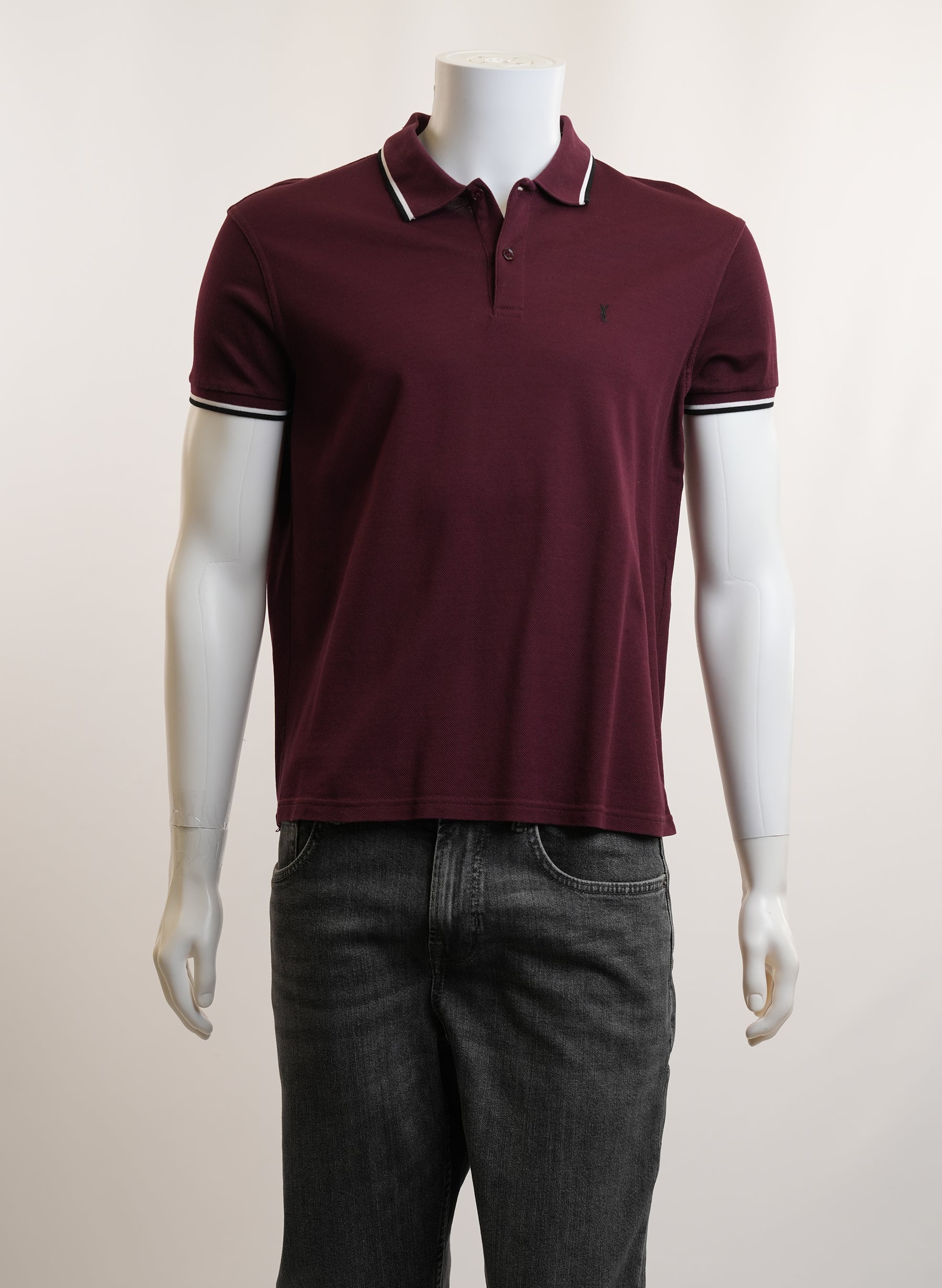 Yves Saint Laurent Maroon Burgundy Polo