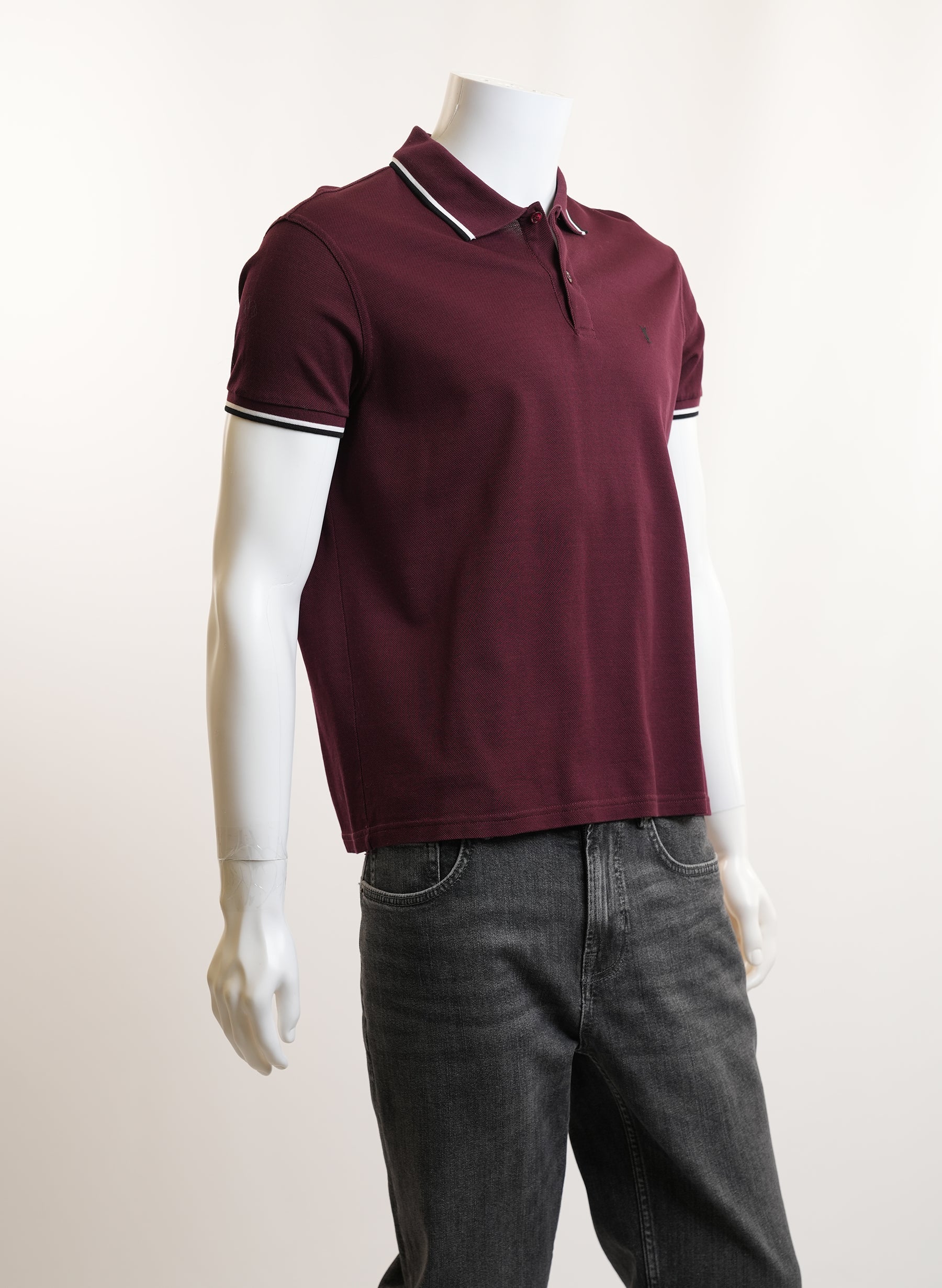 Yves Saint Laurent Maroon Burgundy Polo