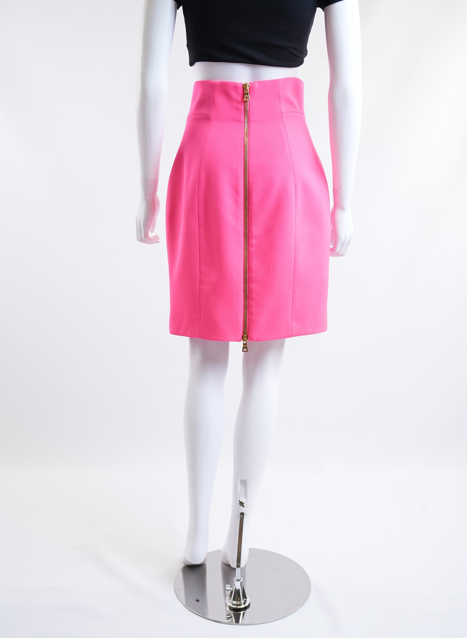 Balmain High Waisted Coral Skirt