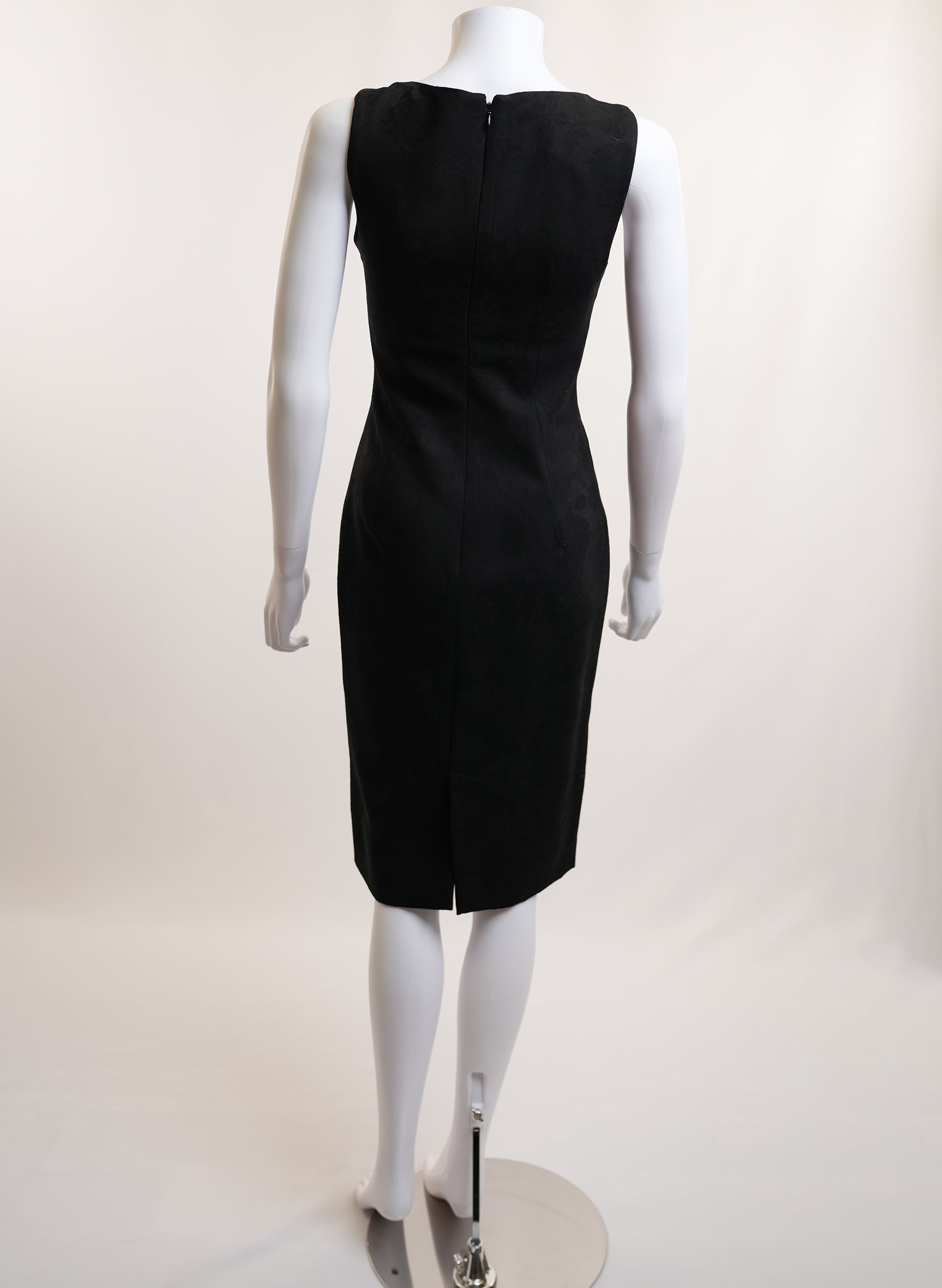 Dolce & Gabbana V-Neck Sleeveless Dress With Leopard Lining