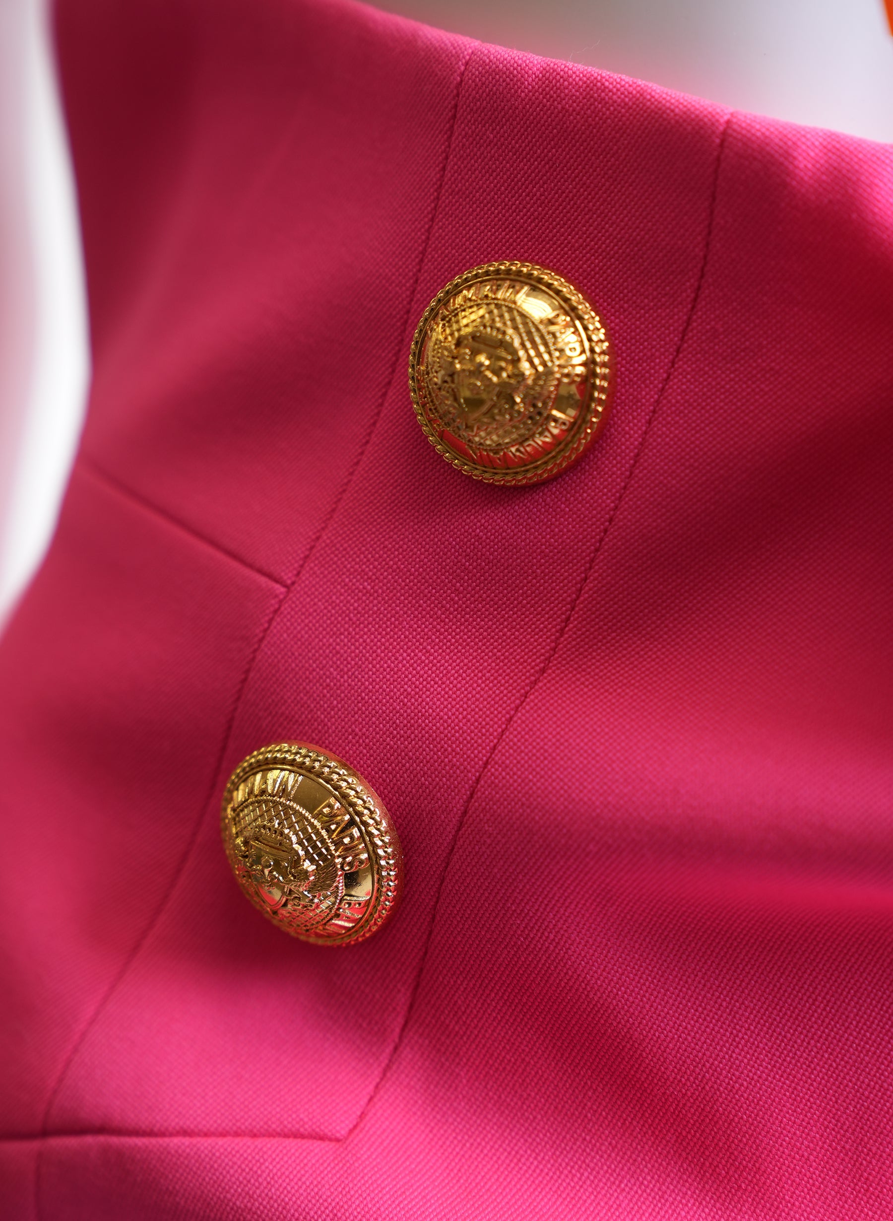 Balmain High Waisted Coral Skirt