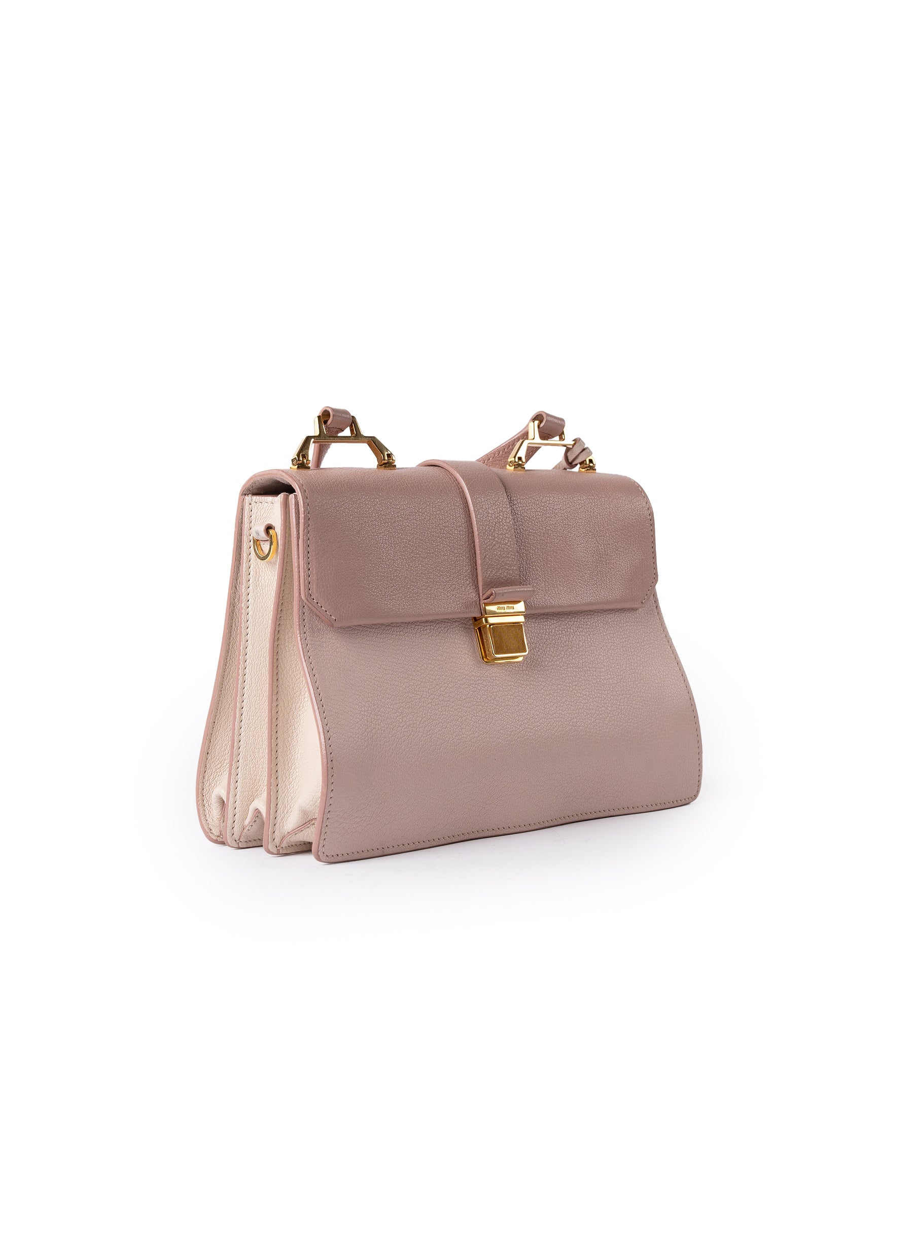 Miu Miu Madras Leather Top Handle Bag