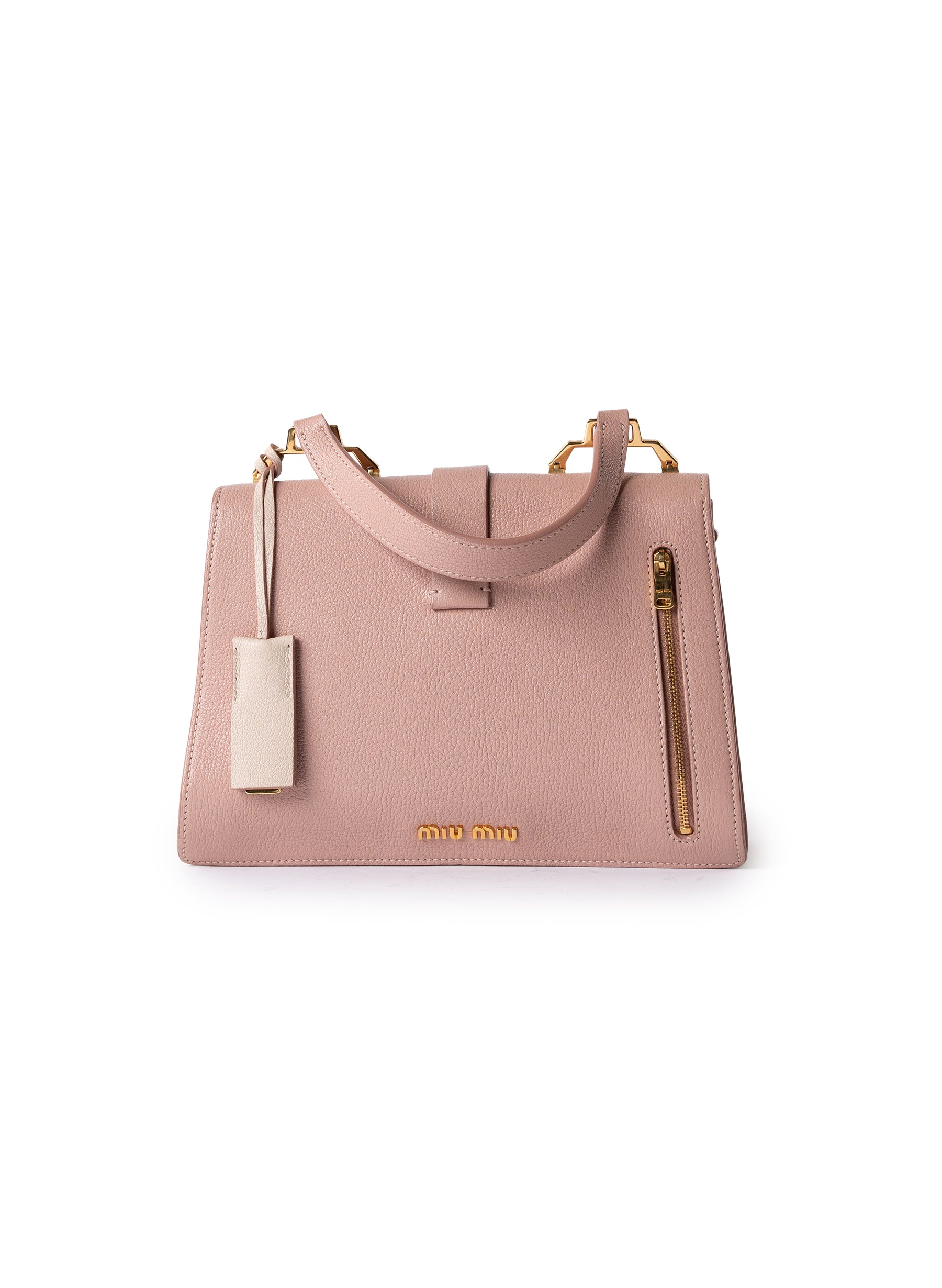 Miu Miu Madras Leather Top Handle Bag