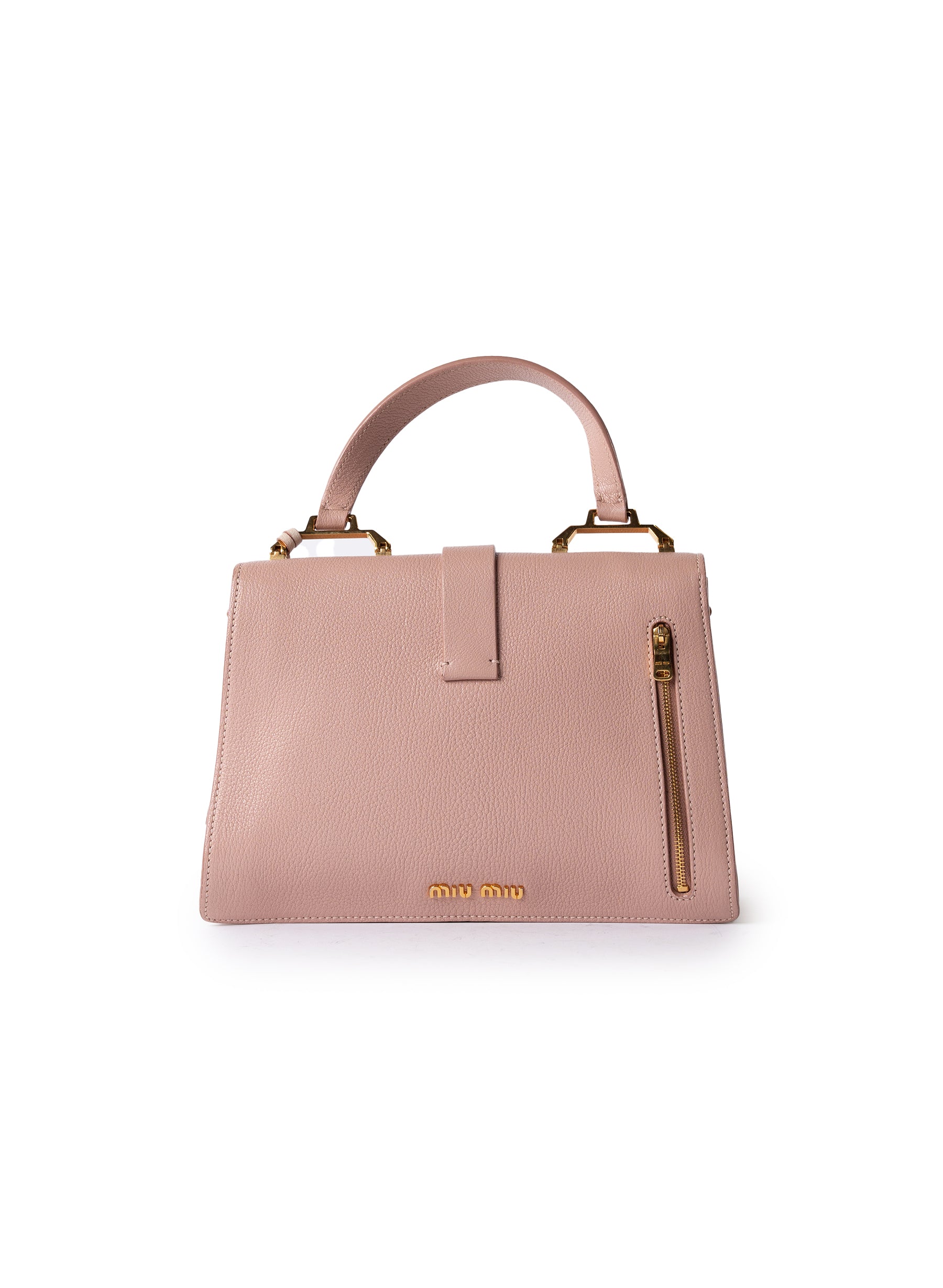 Miu Miu Madras Leather Top Handle Bag