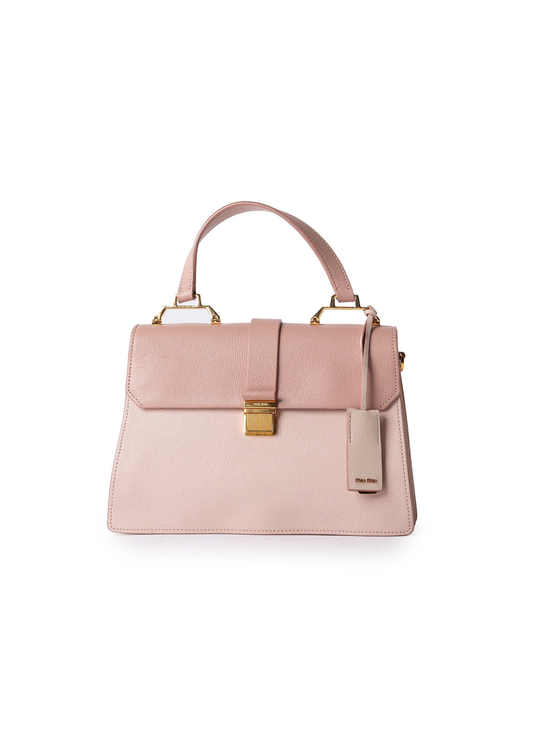 Miu Miu Madras Leather Top Handle Bag