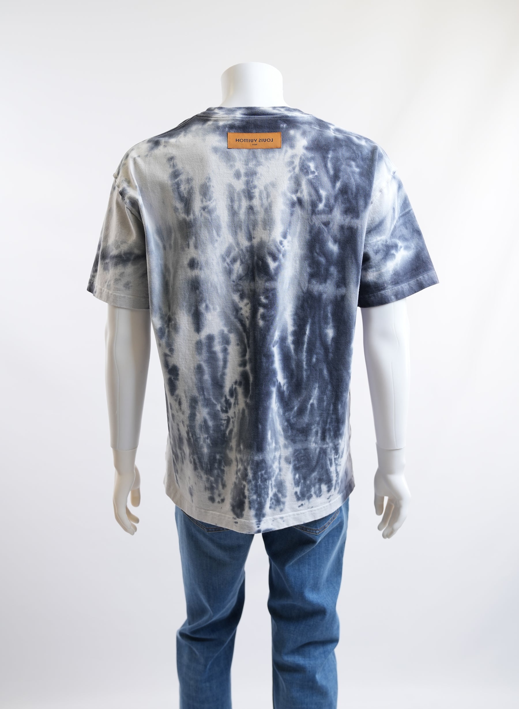 Louis Vuitton Tie Dye Orange Signature Logo T-Shirt