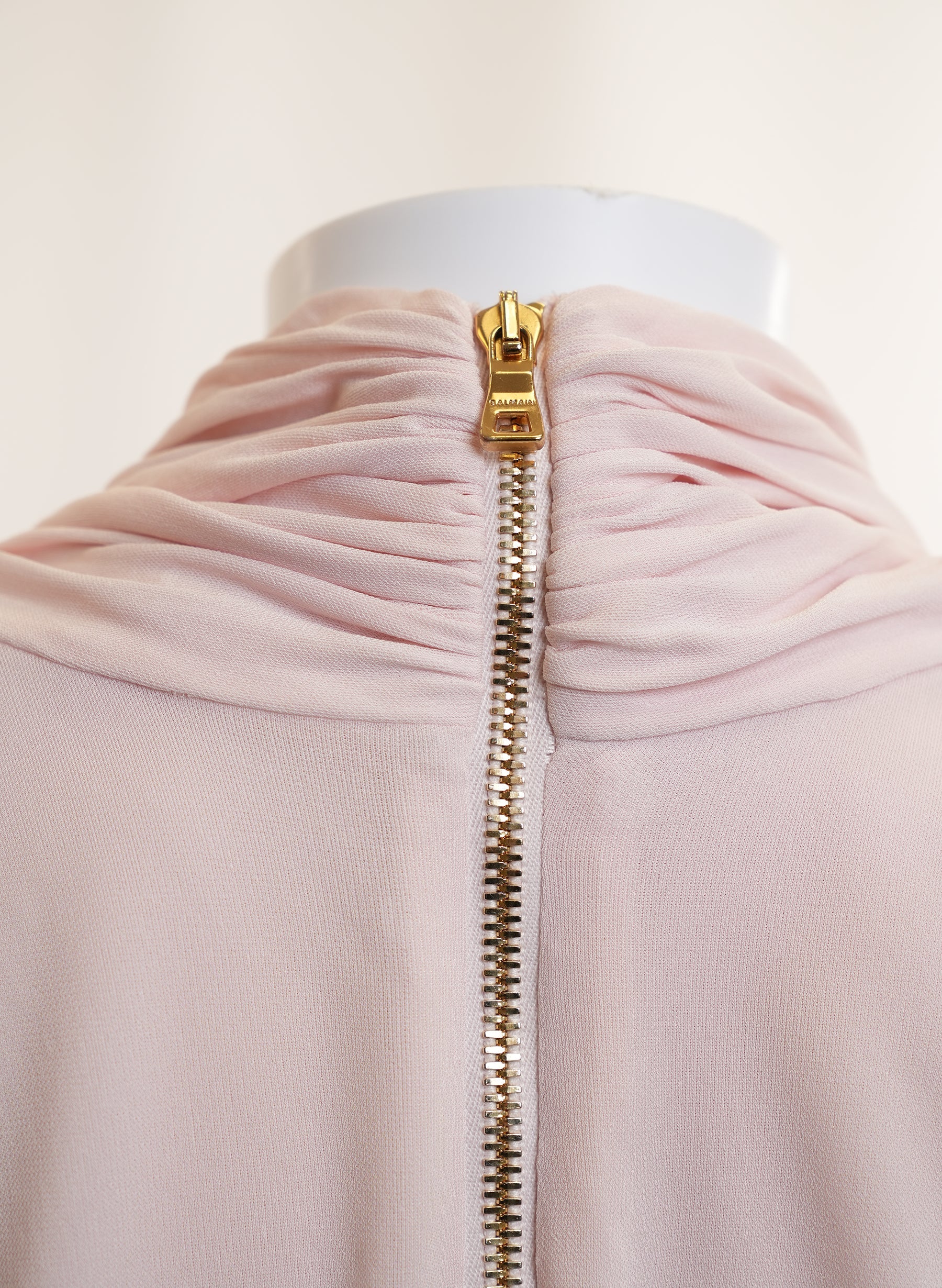 Balmain Draped Jersey Gown Dress