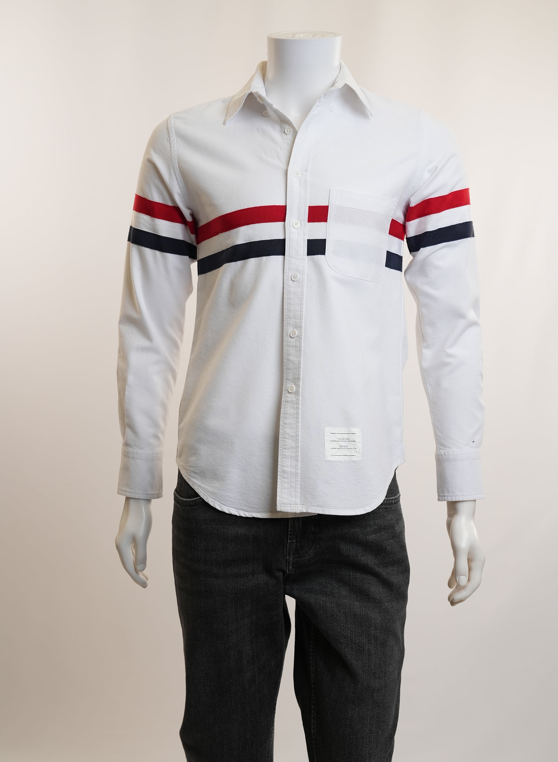 Thom Browne White Button-Down Shirt