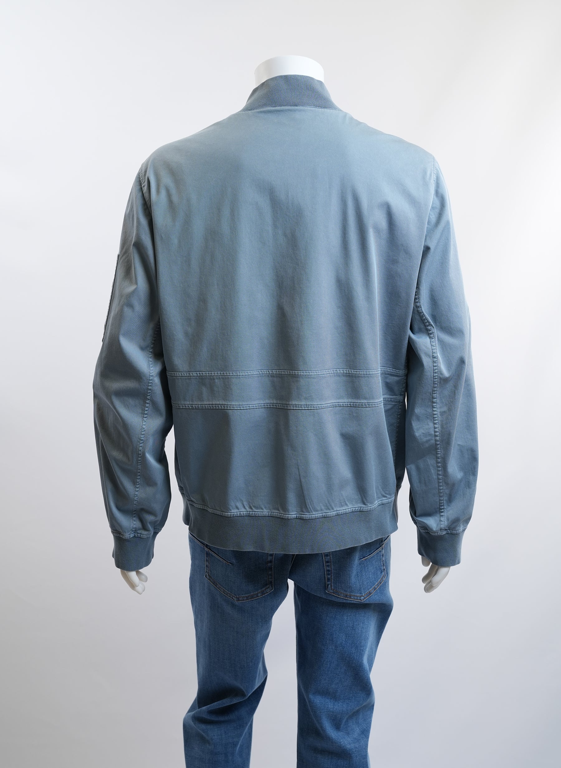 Brunello Cucinelli Blue Bomber Jacket