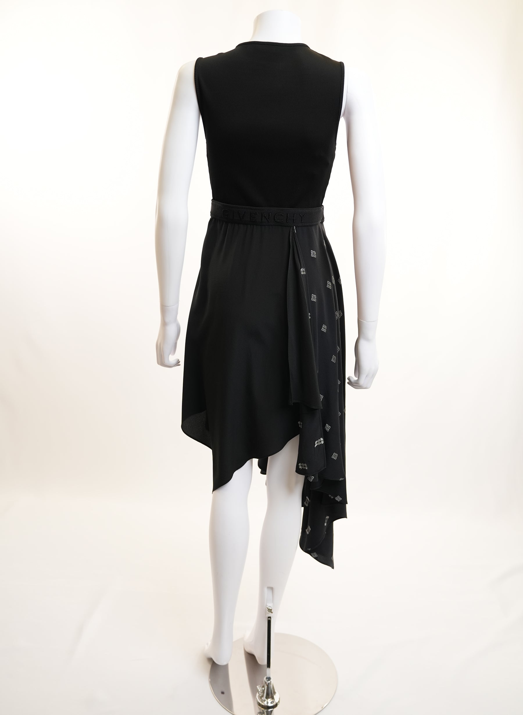 Givenchy Asymmetric Silk Midi Dress