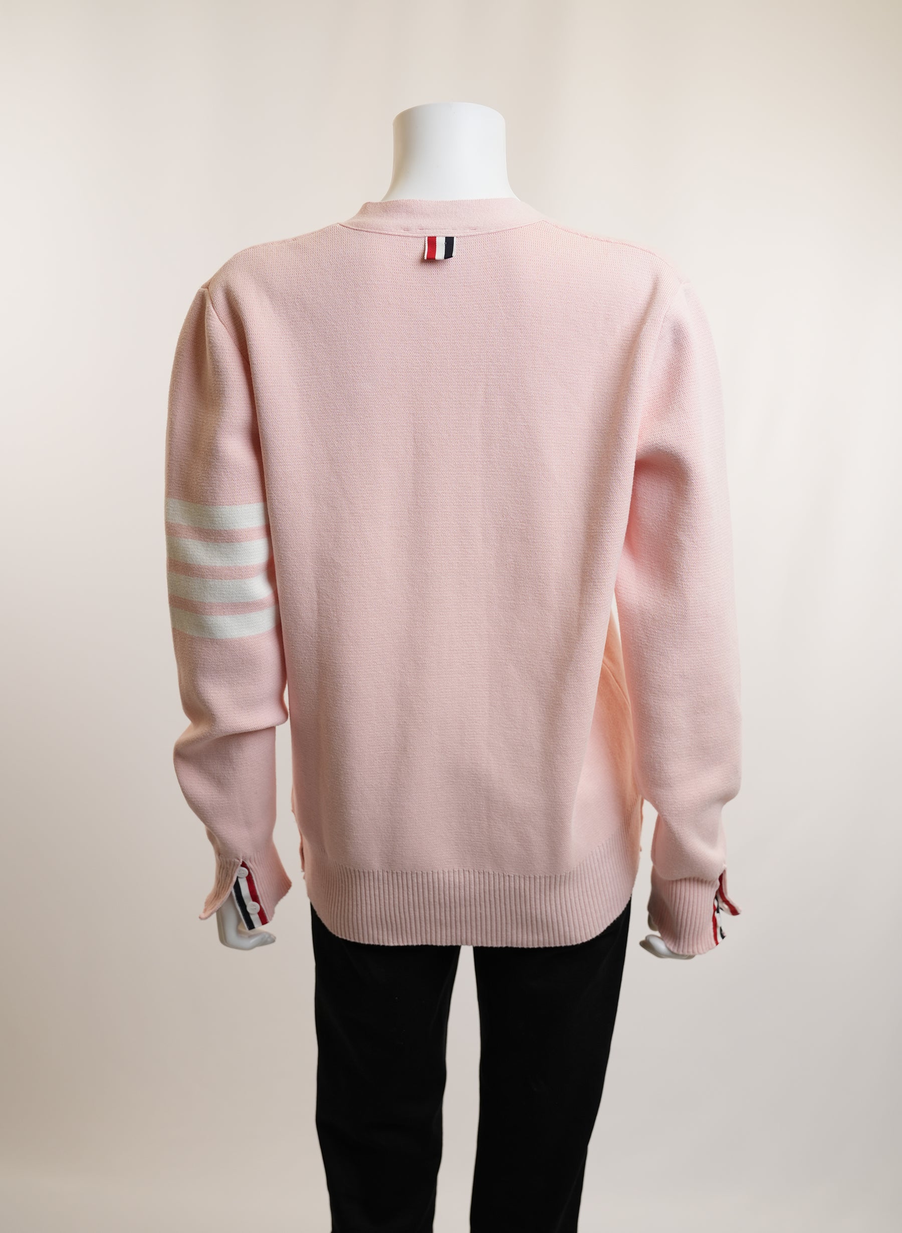 Thom Browne Pink 4-Bar Stripe Cardigan