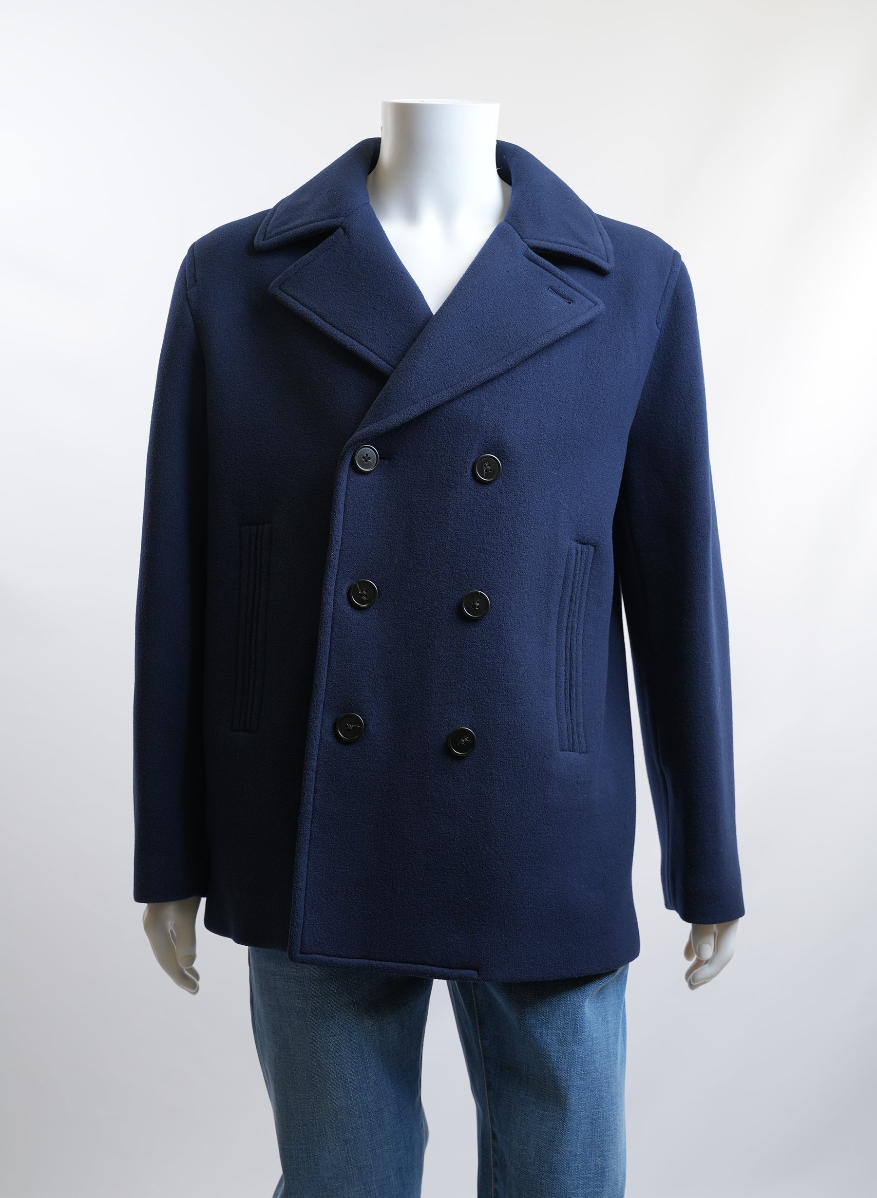 Theory Navy Double Breast Peacoat