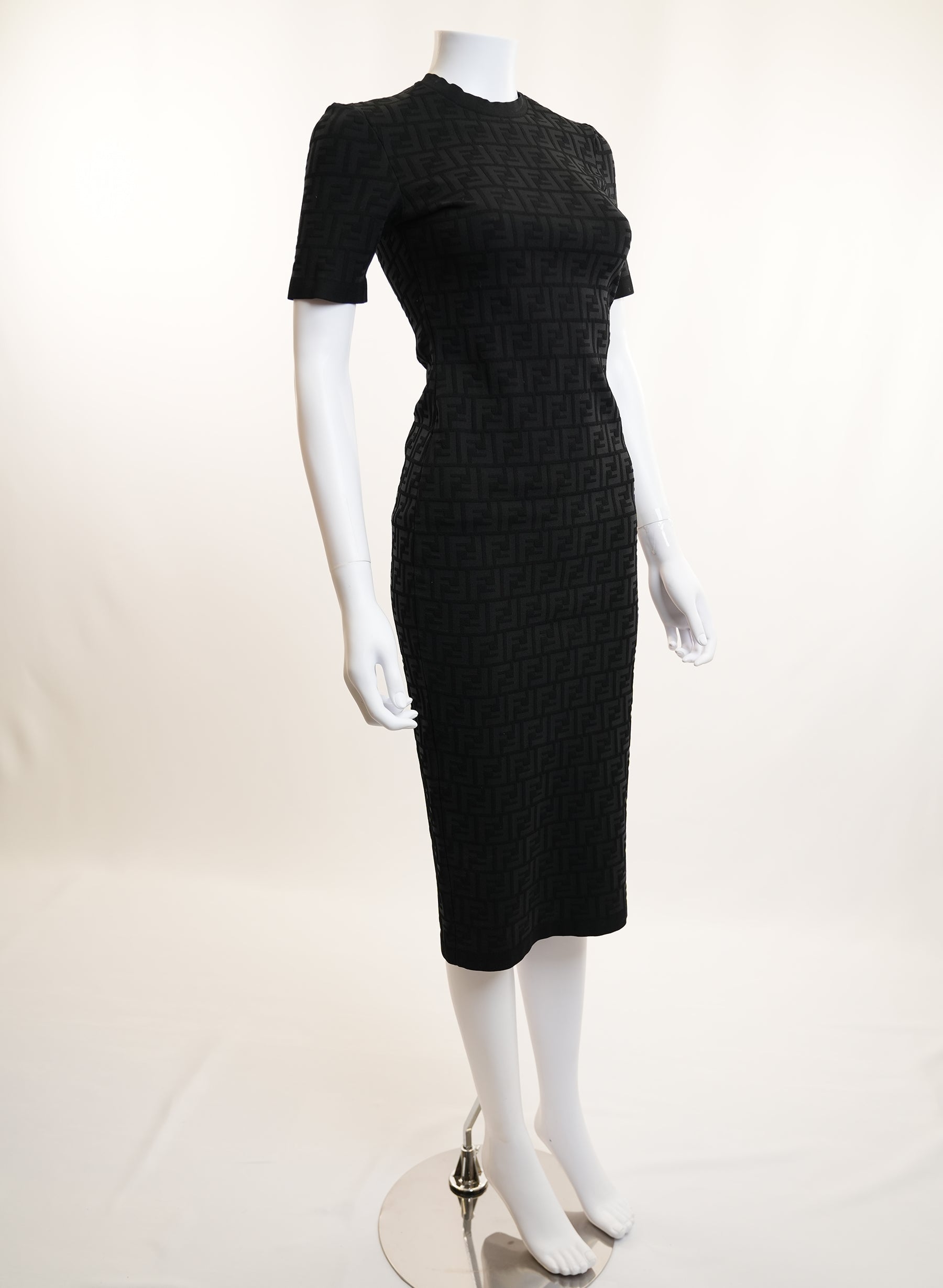 Fendi Black FF Cotton Dress