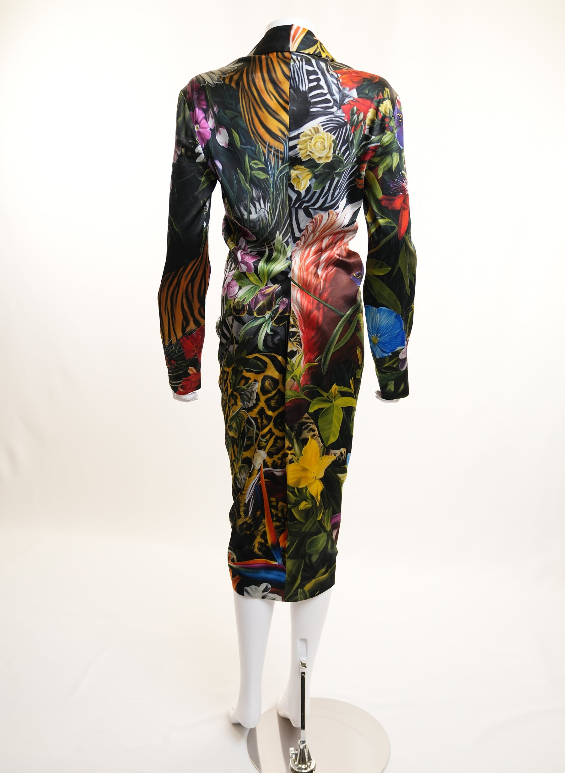 Roberto Cavalli Black Floral Dress