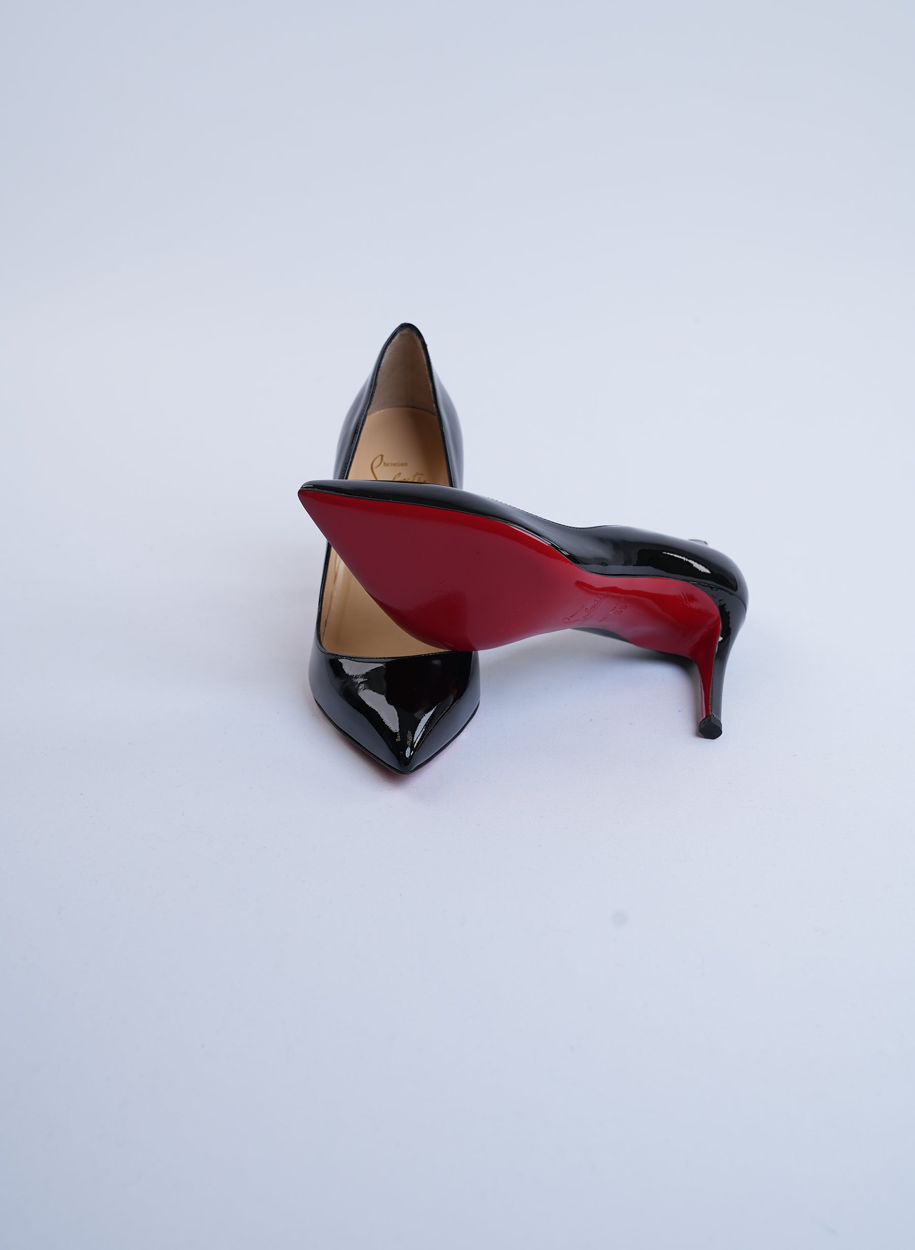 Christian Louboutin Black 85 Patent Calf Heels