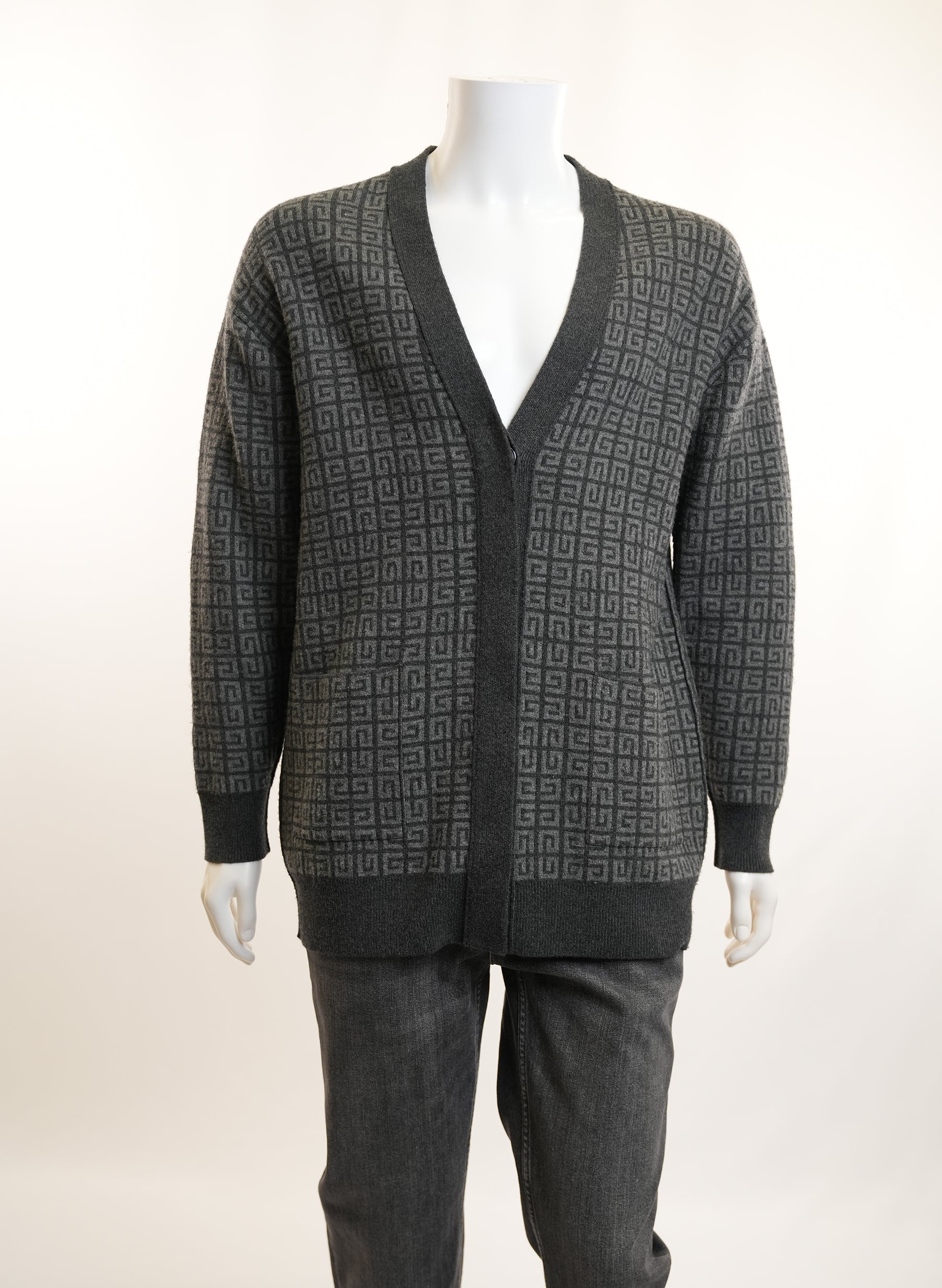 Givenchy Grey Monogram Cardigan