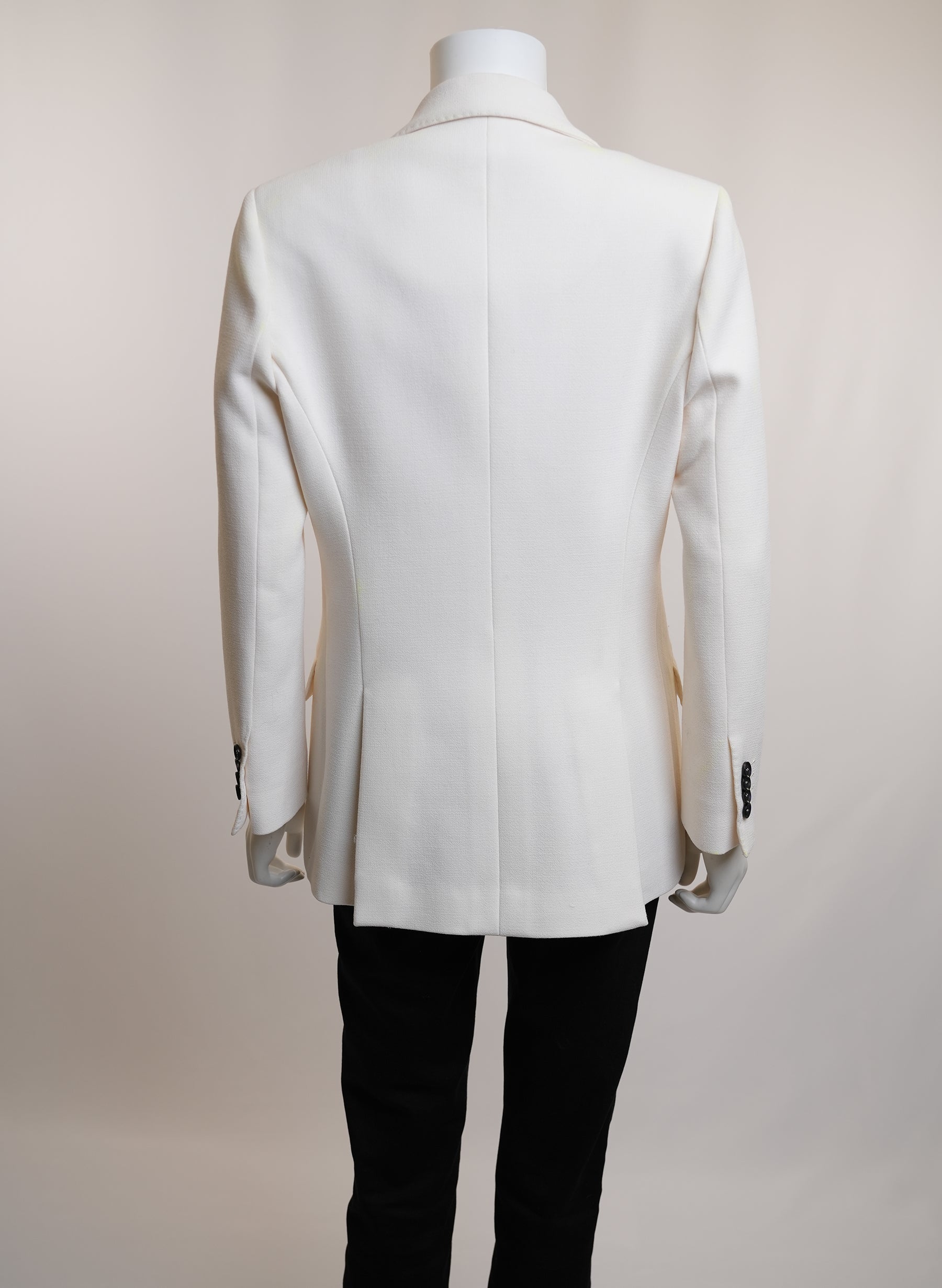 Kiton Crème Silk Double-Breasted Blazer