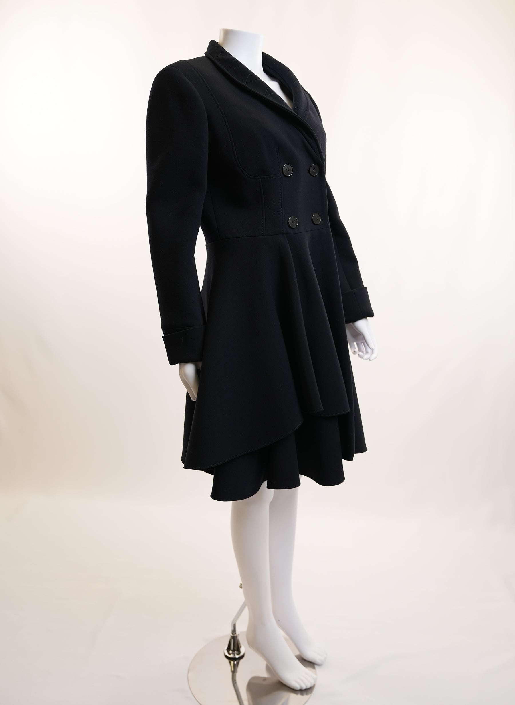 Alexander McQueen Flared Wool Coat