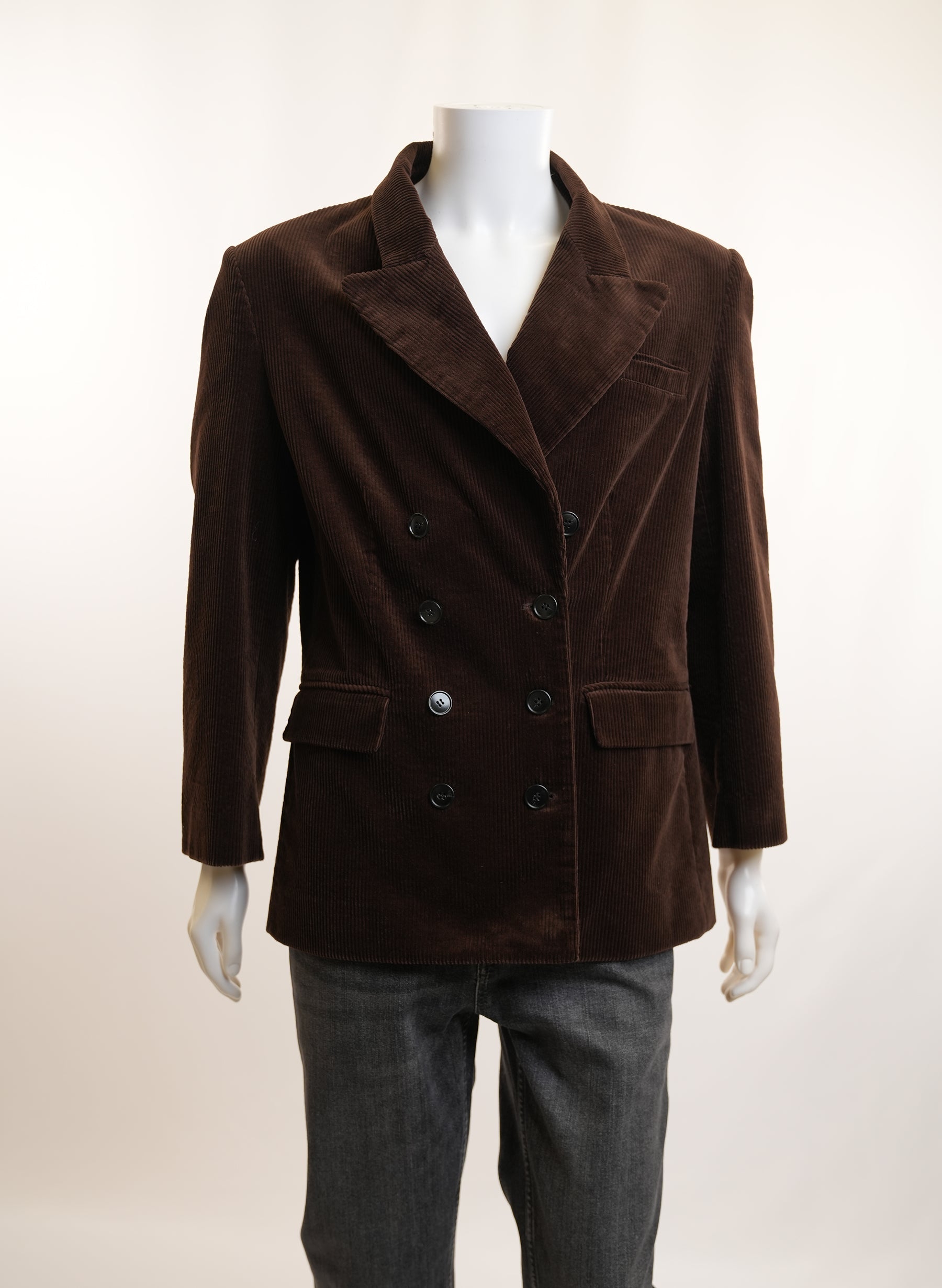 Khaite Brown Double-Breasted Blazer