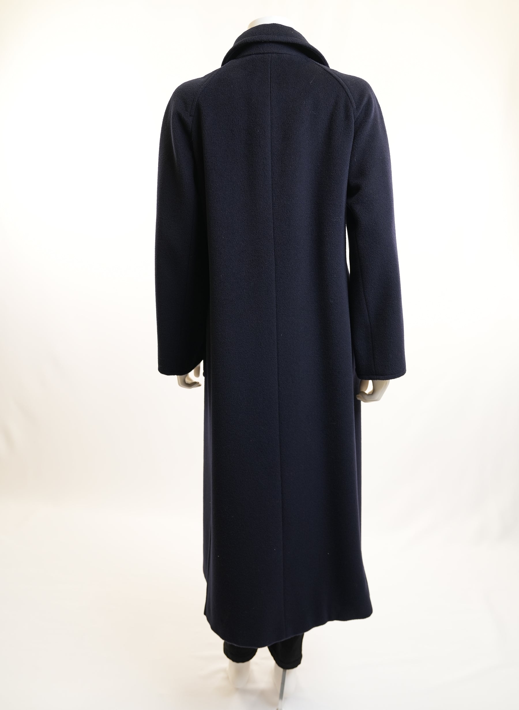 Max Mara Navy Oversized Wool Coat