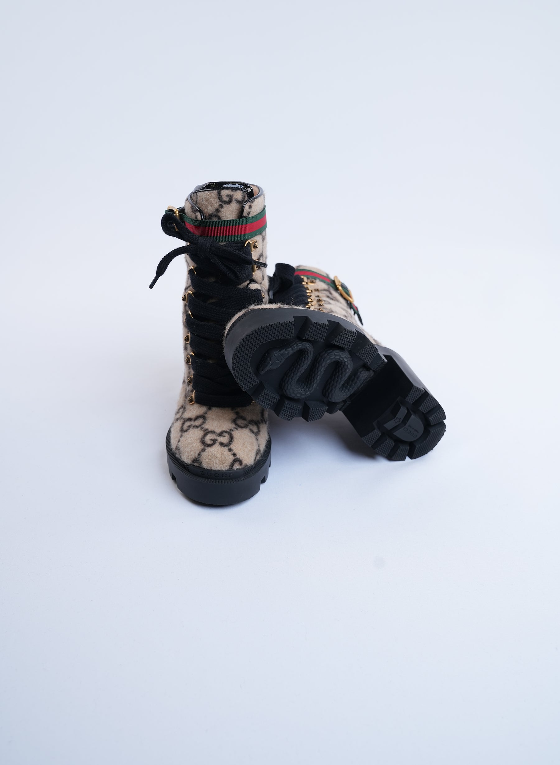 Gucci GG Wool Ankle Boots