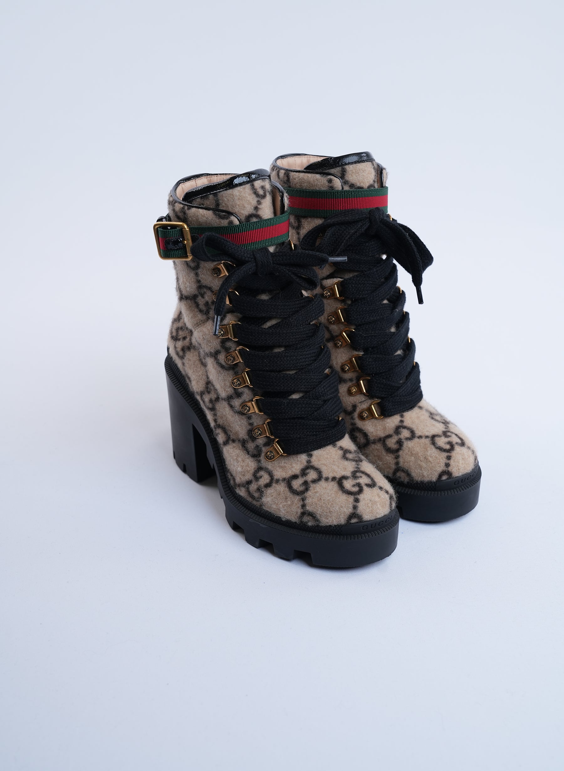 Gucci GG Wool Ankle Boots