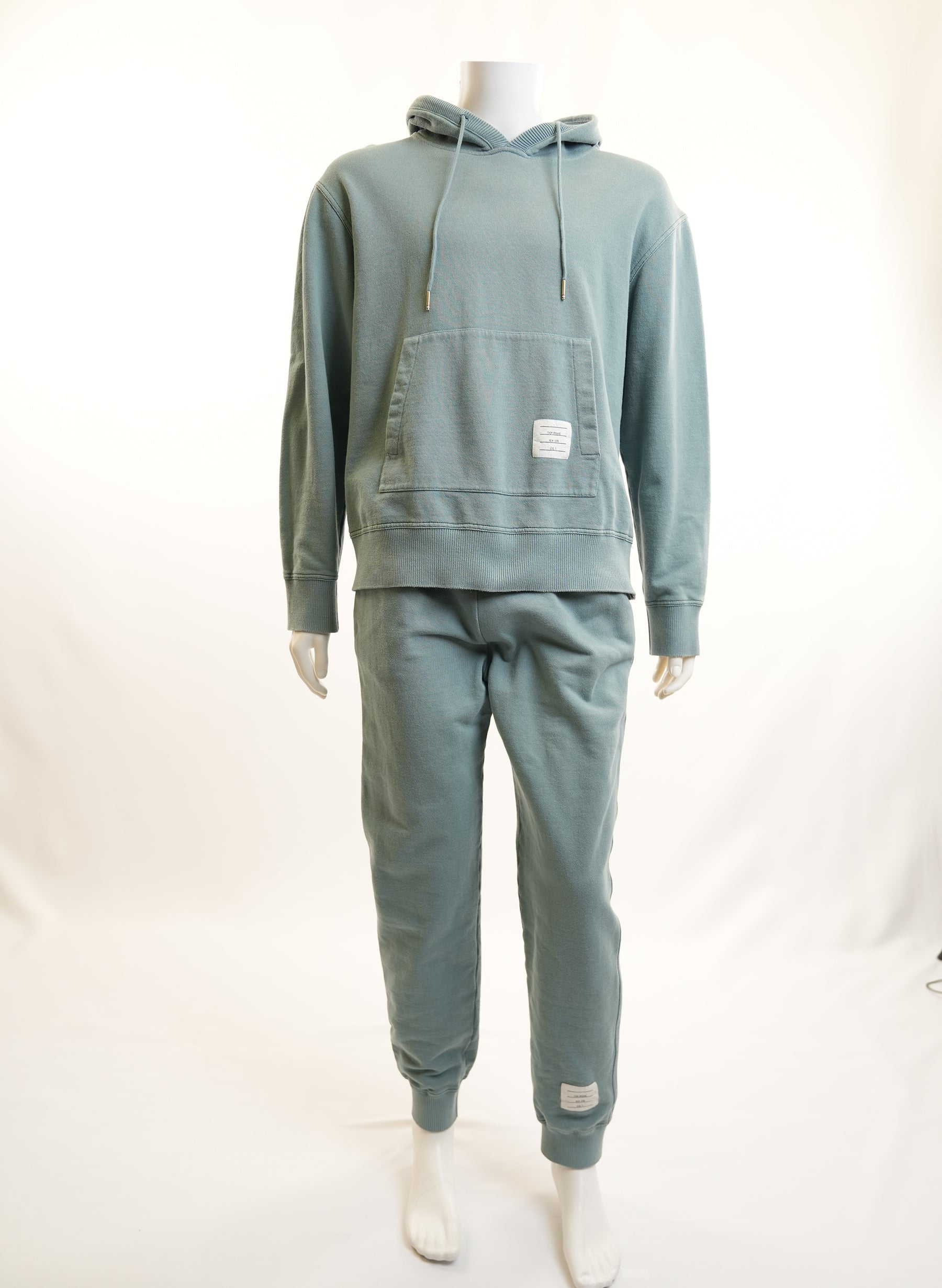 Thom Browne Teal Hooded Cotton Tracksuit