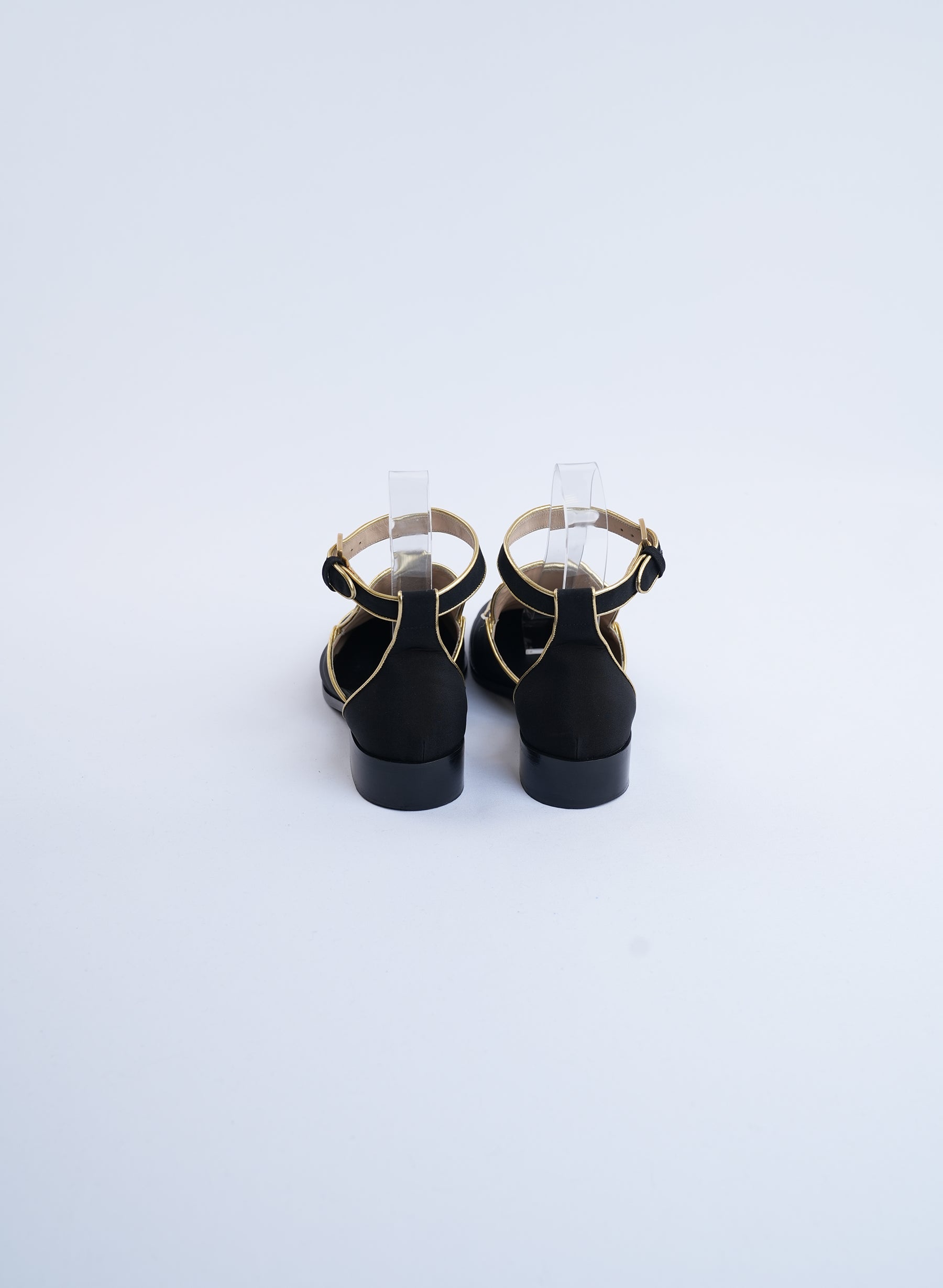 Chanel Black Loafers With Ankle Strap