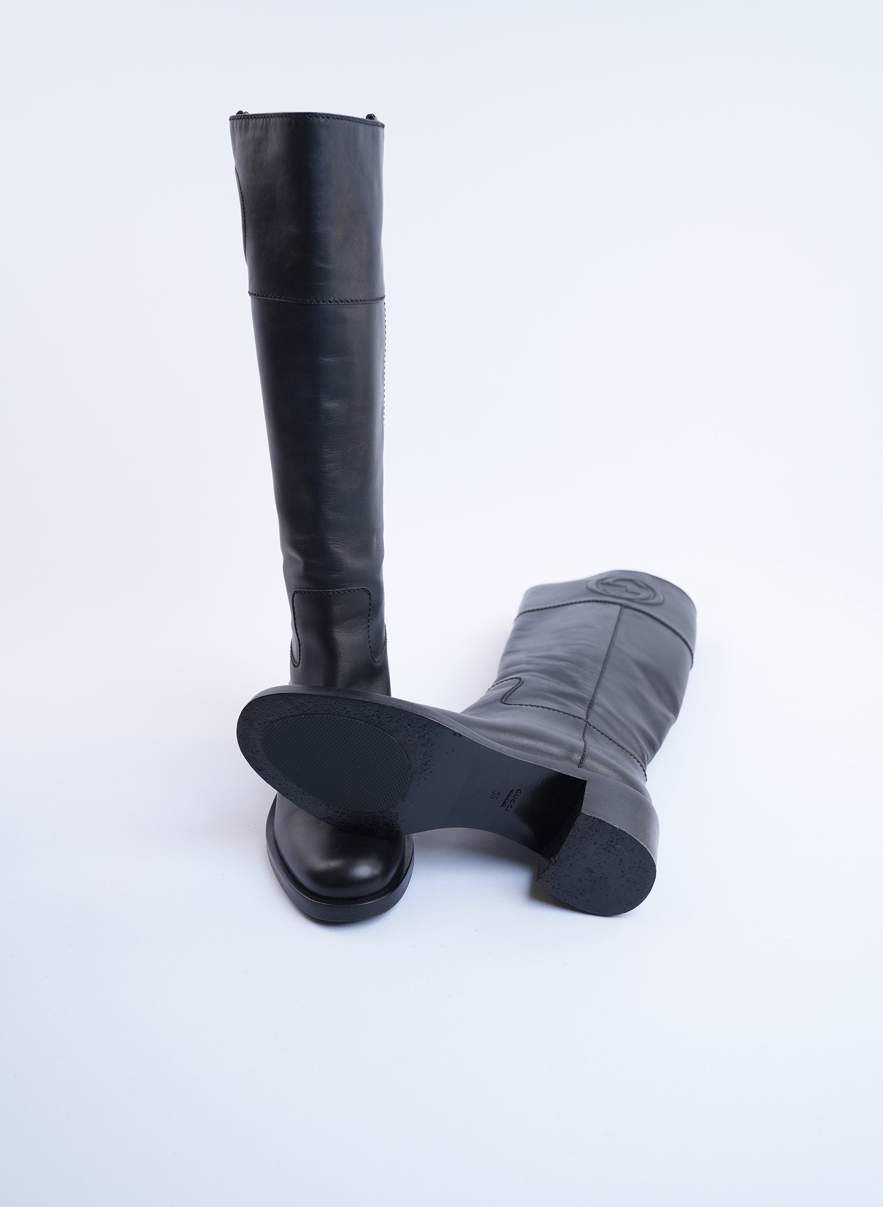 Gucci Logo Black Boots