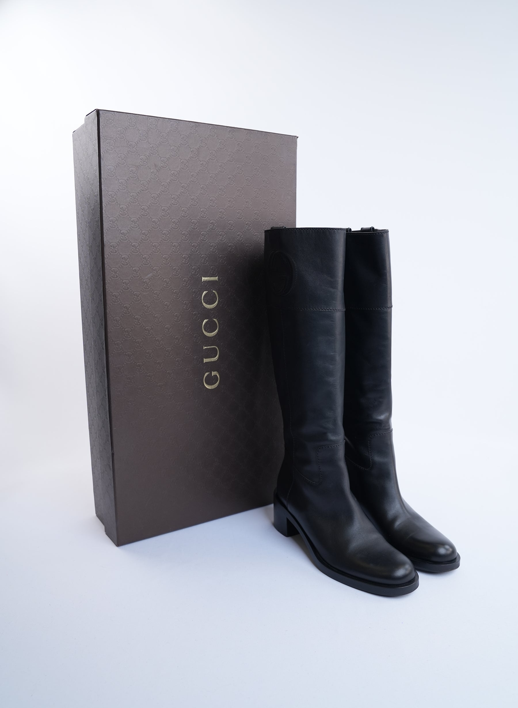 Gucci Logo Black Boots