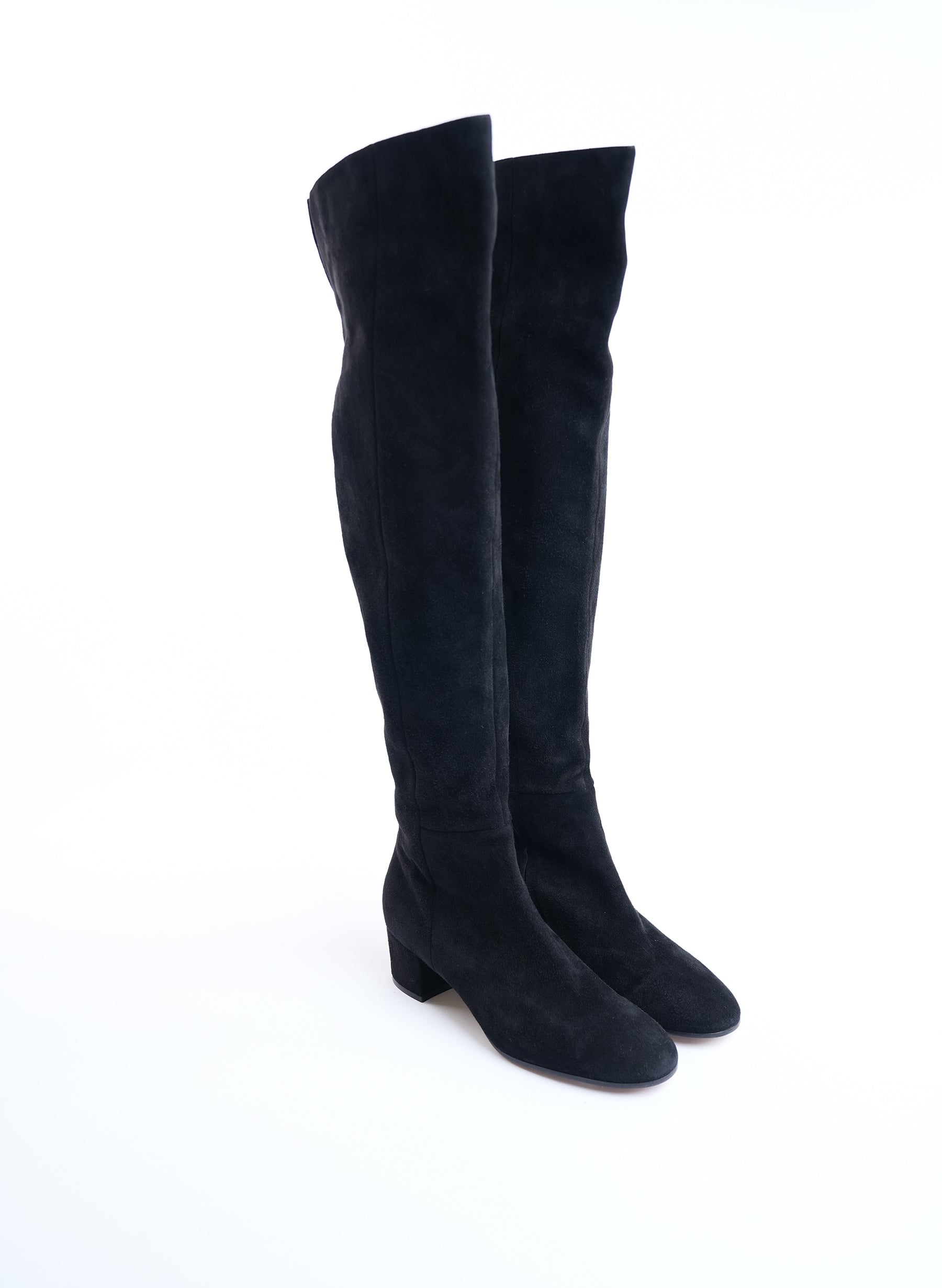 Gianvito Rossi Long Black Suede Boots