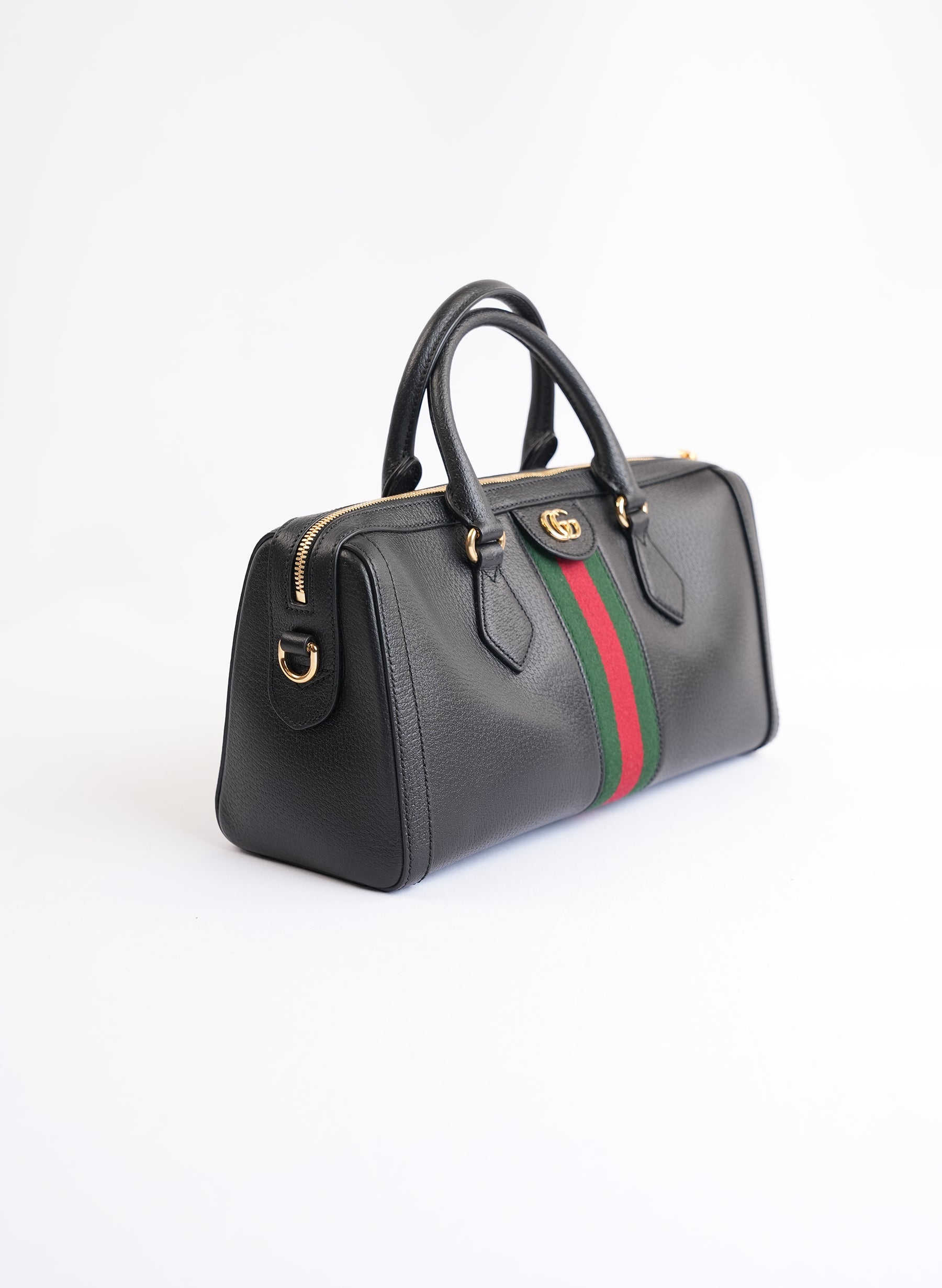 Gucci Ophidia Black Boston Bag